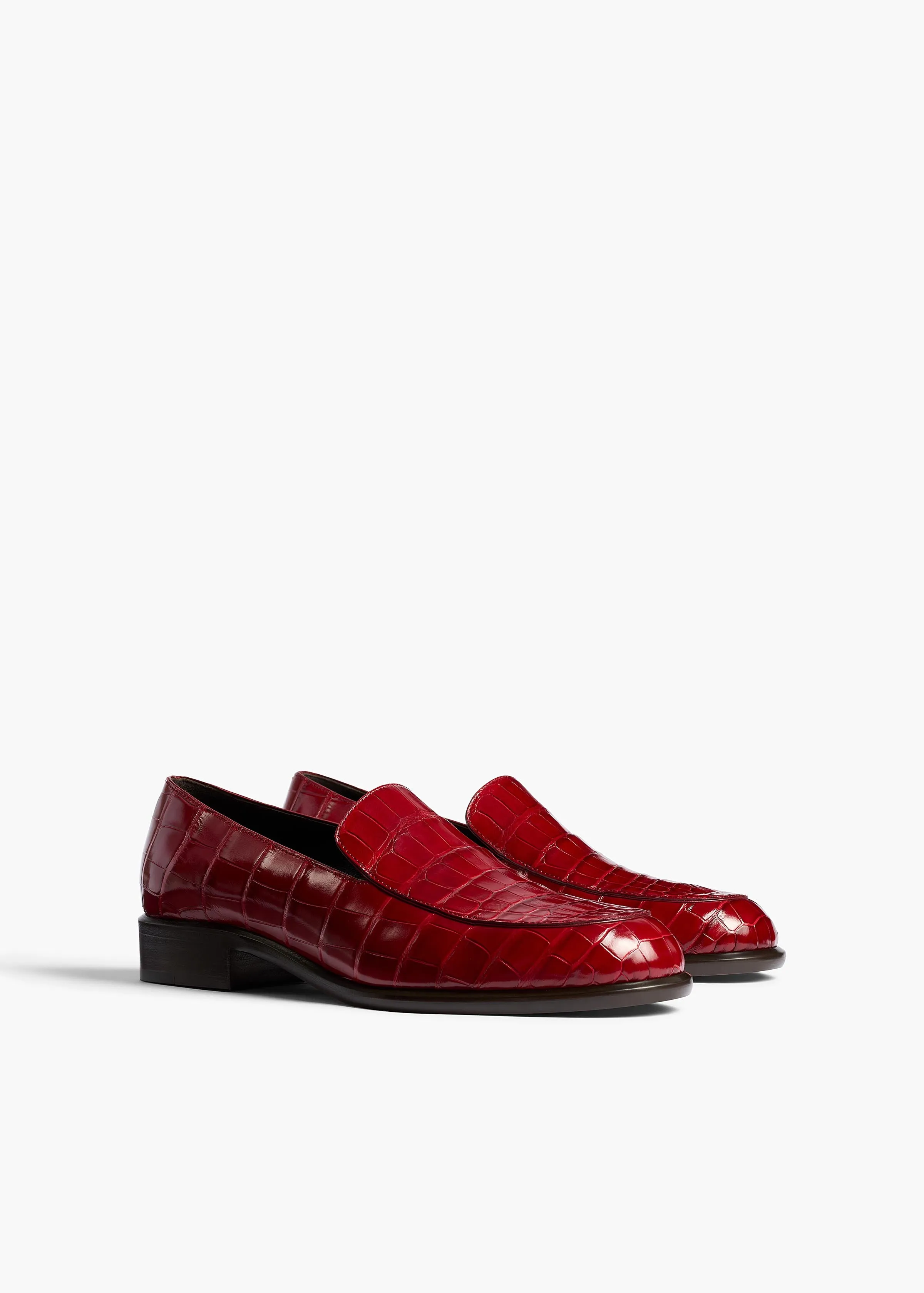 Miles Loafer in Ruby Alligator sold by KHAITE product image thumbnail 2