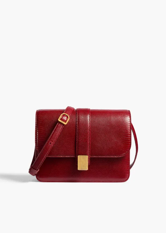 Blake Crossbody Bag in Ruby Lizard sold by KHAITE