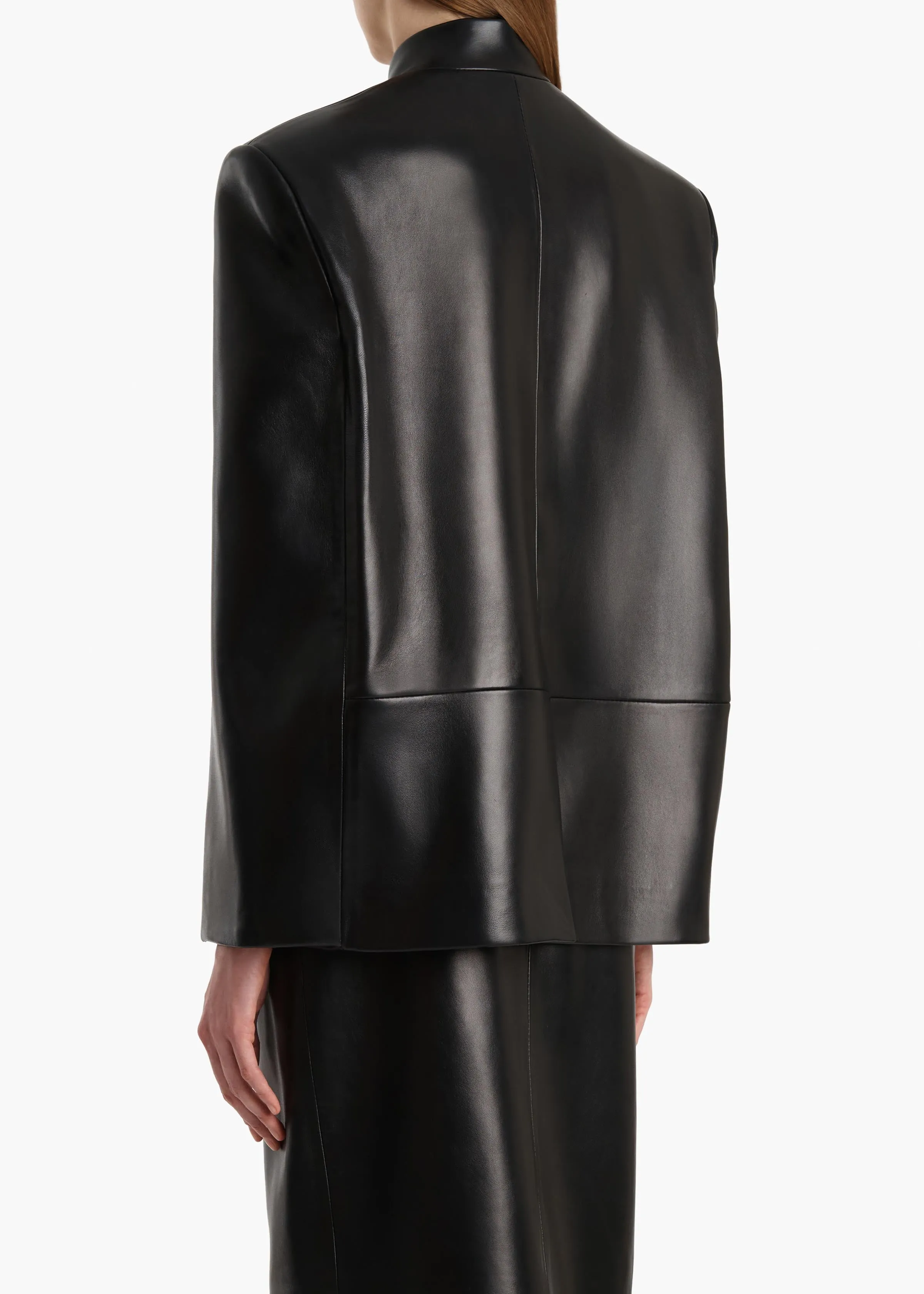 Dolso Jacket in Black Leather sold by KHAITE product image thumbnail 4
