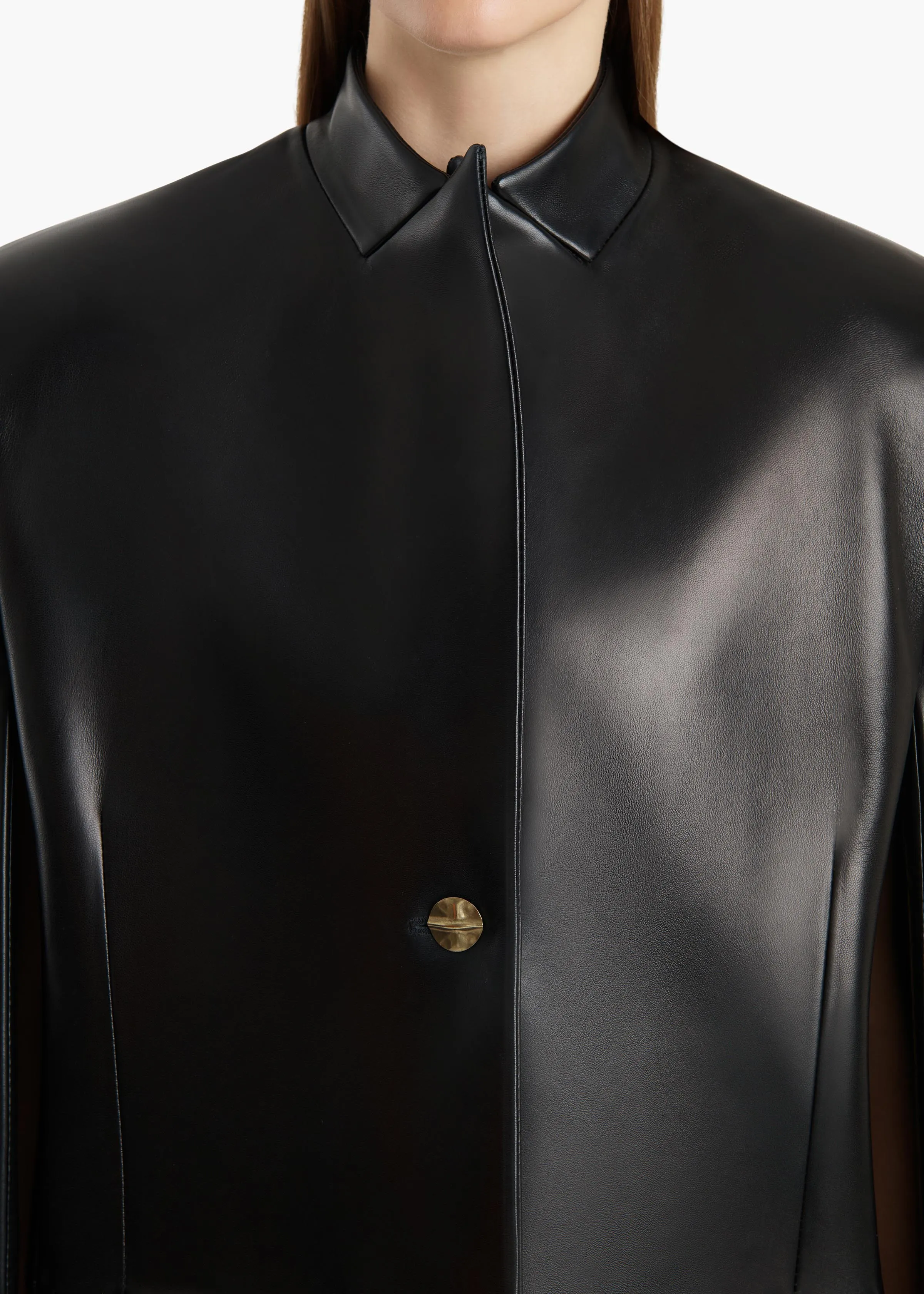 Dolso Jacket in Black Leather sold by KHAITE product image thumbnail 5