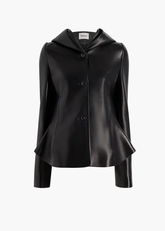 June Jacket in Black Leather sold by KHAITE