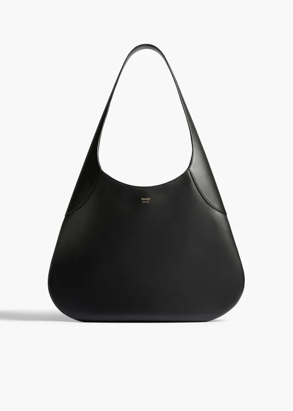 Large Joan Hobo in Black Leather sold by KHAITE