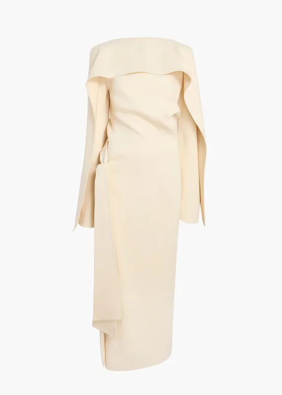 Yon Dress in Cream sold by KHAITE