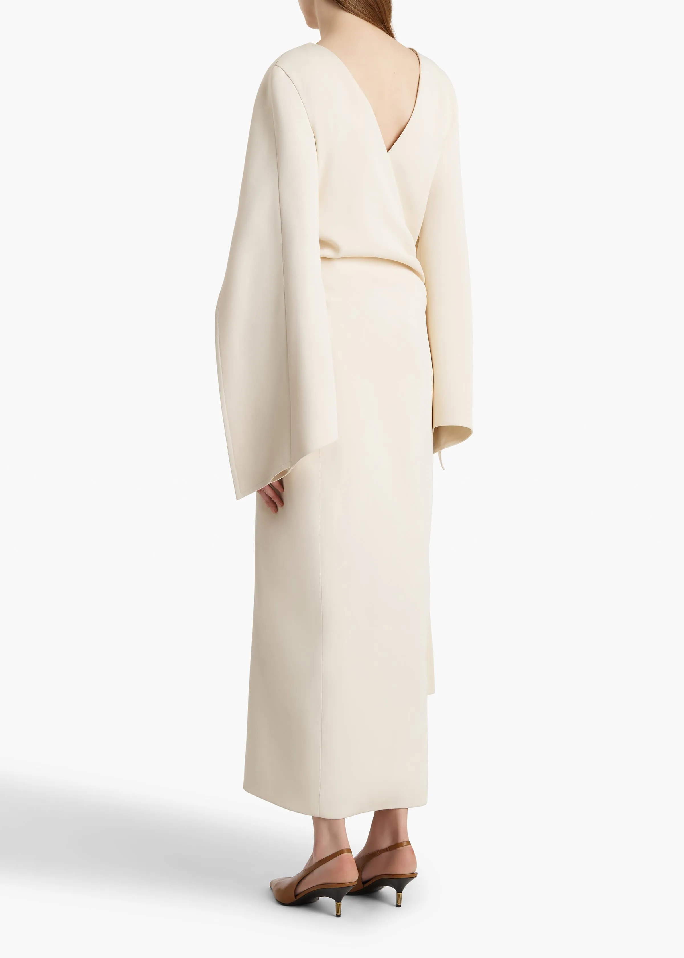 Yon Dress in Cream sold by KHAITE product image thumbnail 4
