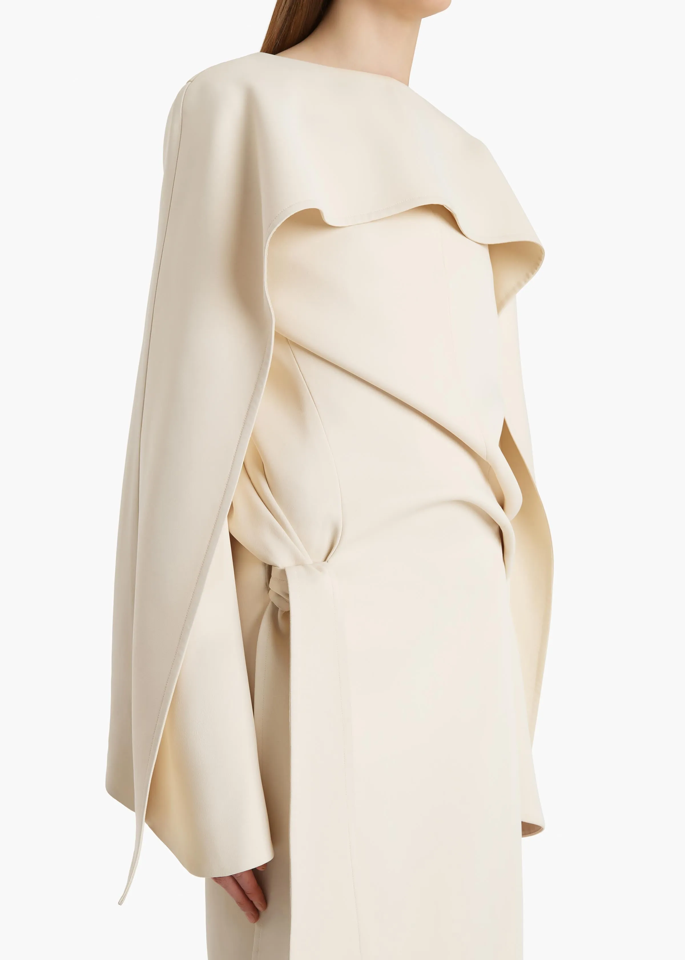 Yon Dress in Cream sold by KHAITE product image thumbnail 5