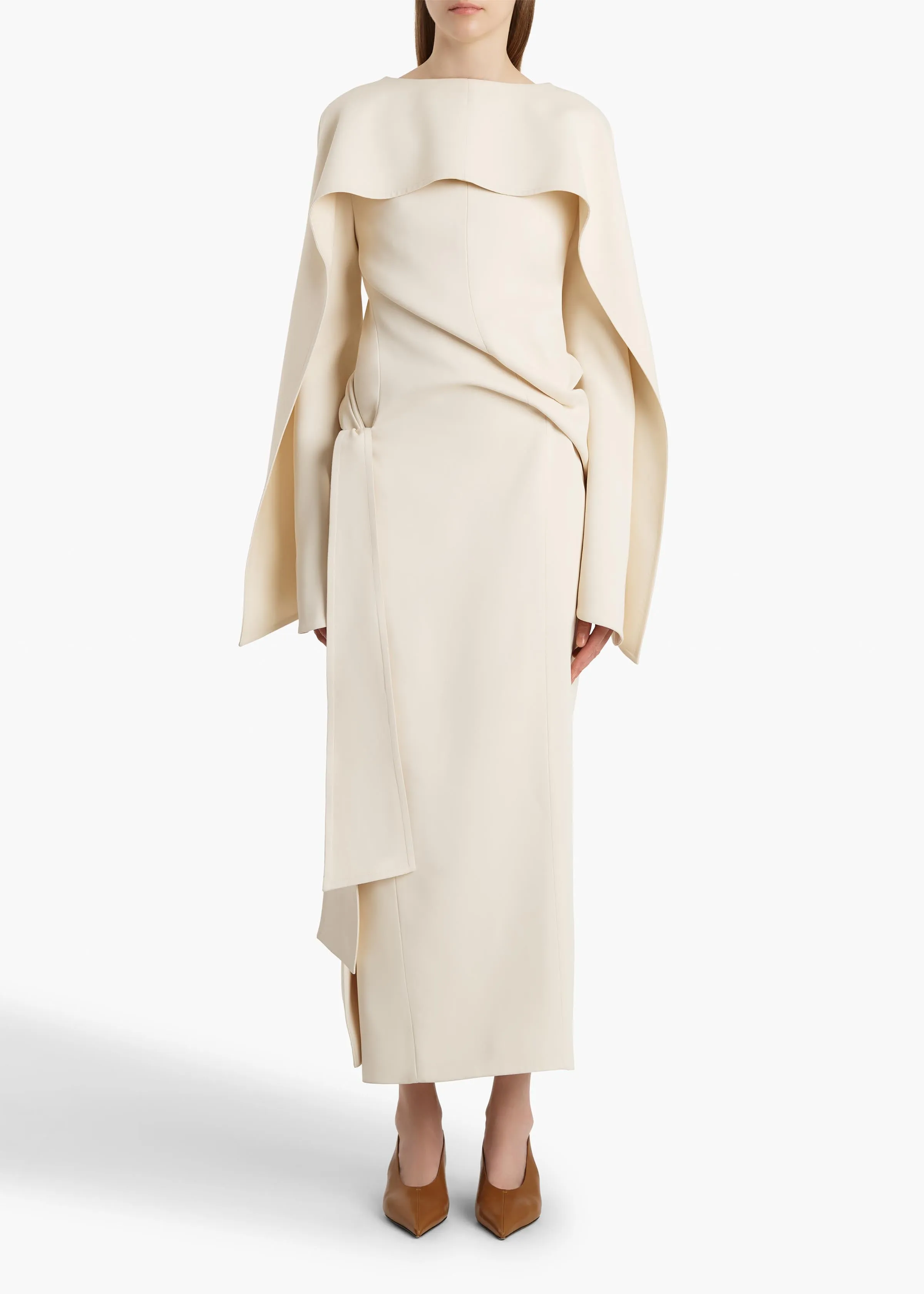 Yon Dress in Cream sold by KHAITE product image thumbnail 3