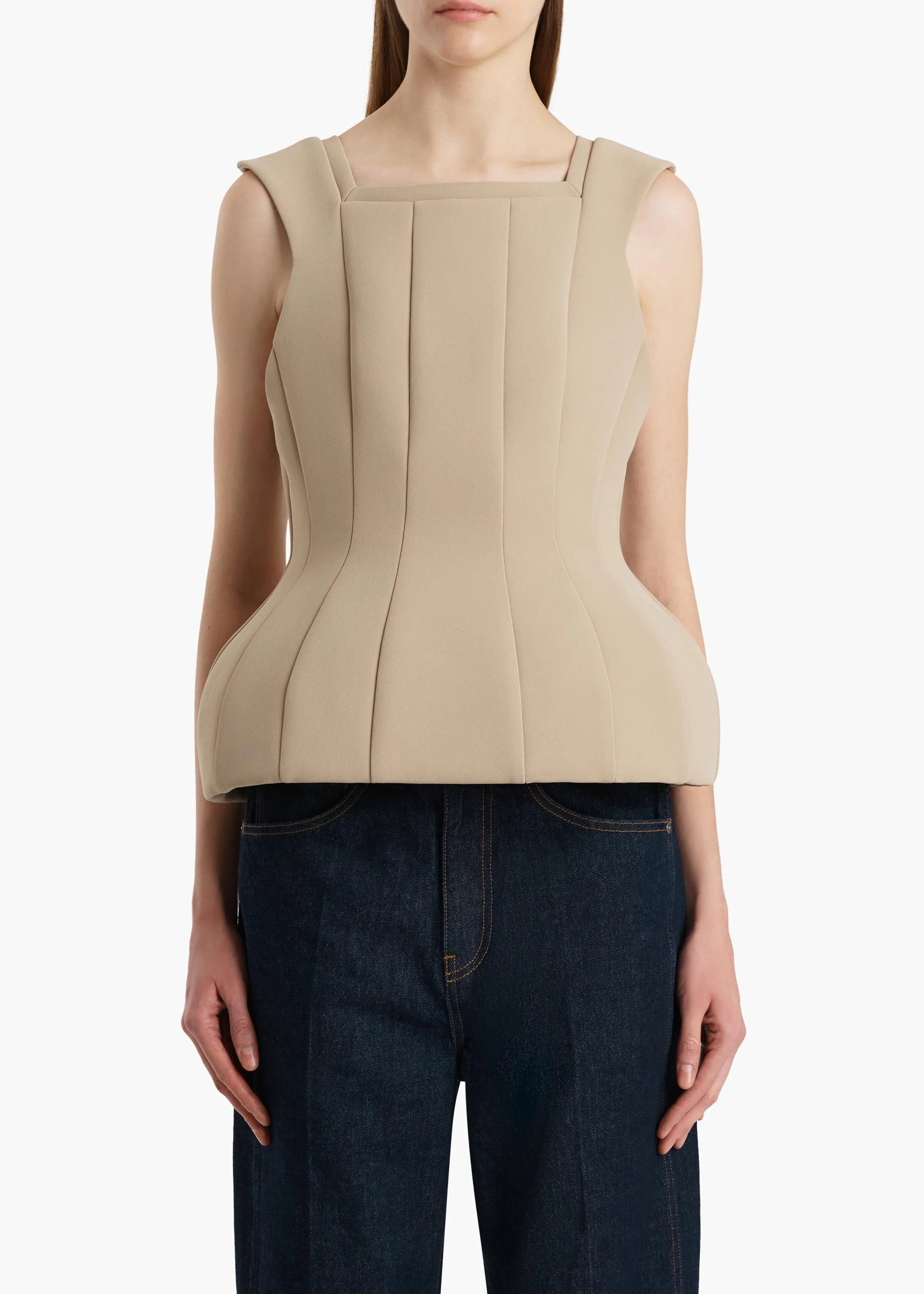 Dani Top in Tea Stain sold by KHAITE product image thumbnail 3