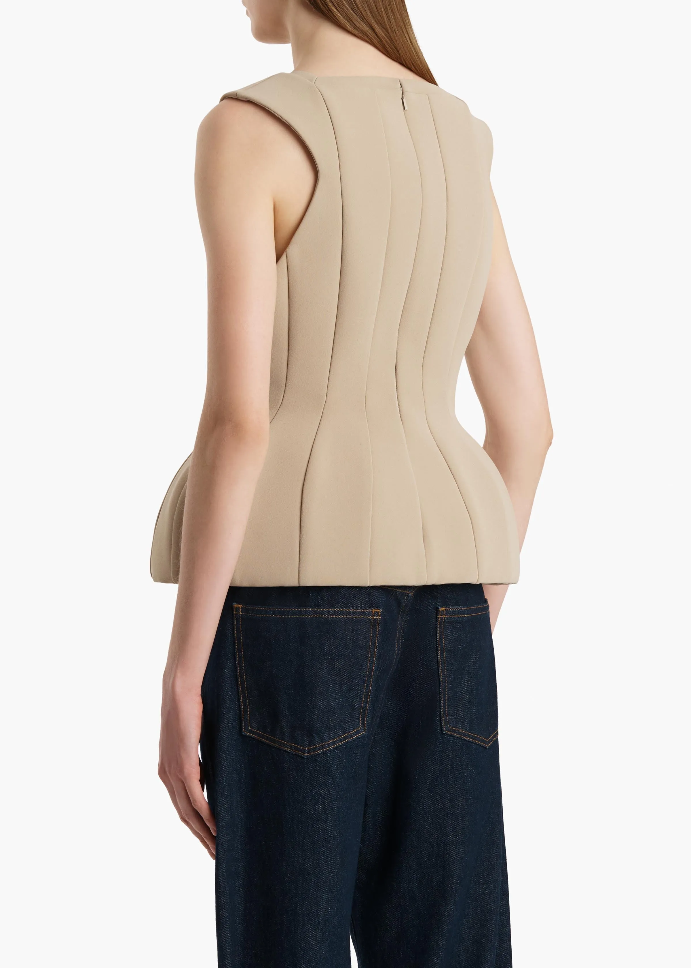 Dani Top in Tea Stain sold by KHAITE product image thumbnail 4