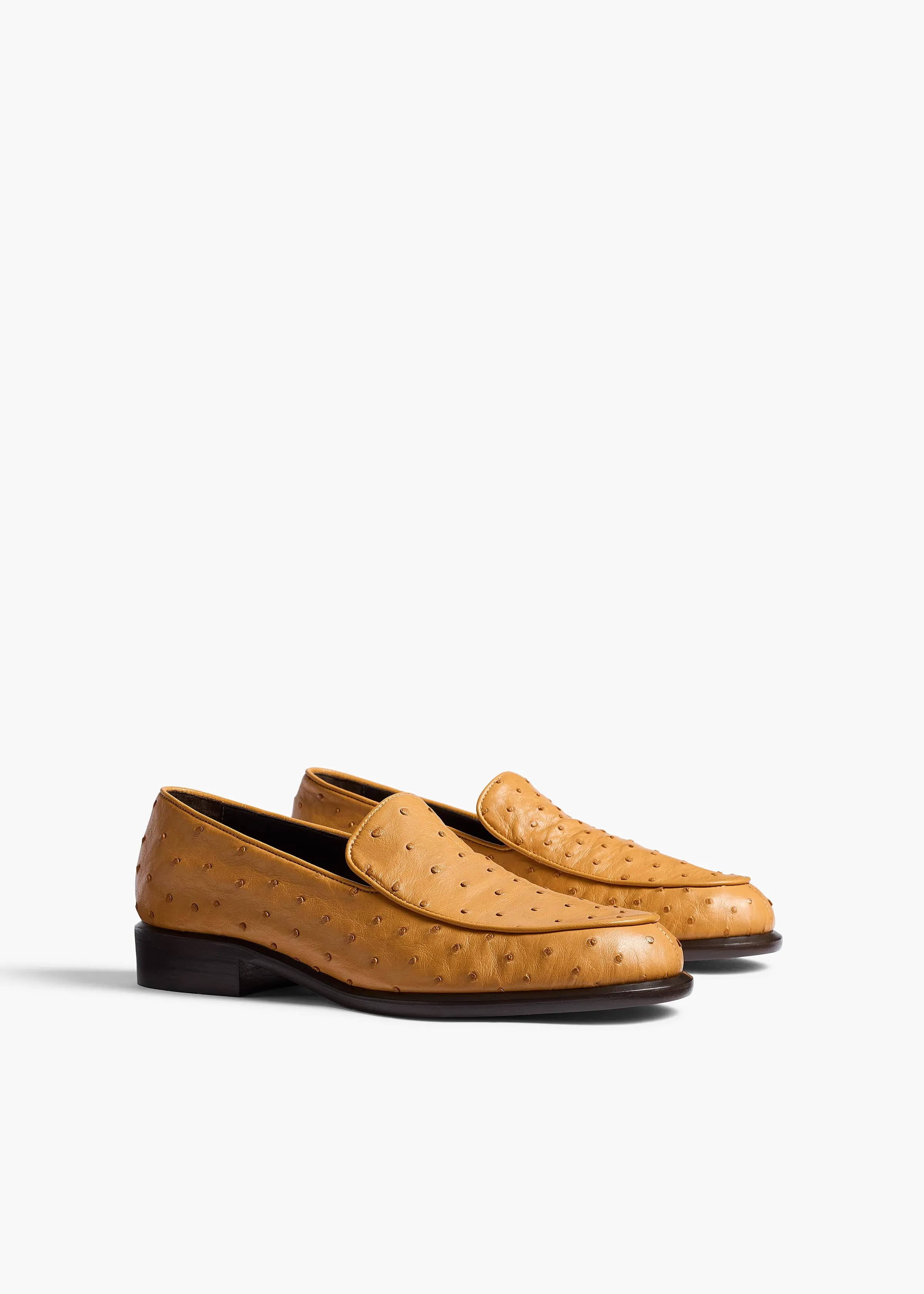 Miles Loafer in Chestnut Ostrich sold by KHAITE product image thumbnail 2