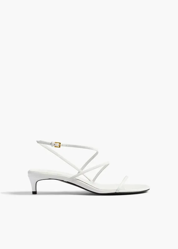 Loop Kitten Heel Sandal in Chalk Leather sold by KHAITE