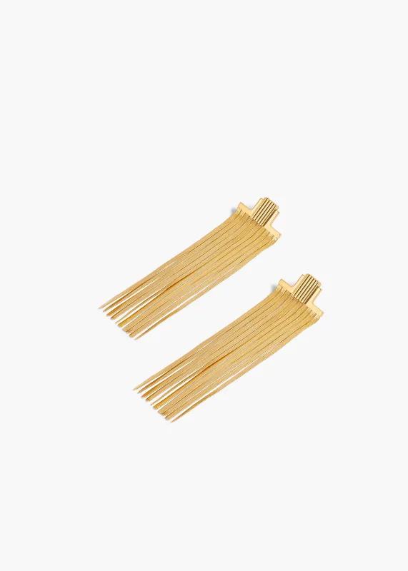 Empire Snake Chain Earrings in Gold made by KHAITE