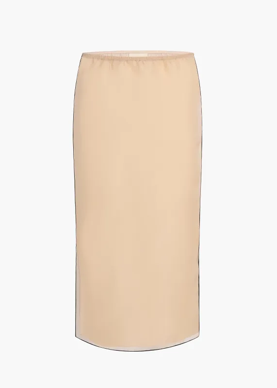 Syndi Skirt in Tea Stain made by KHAITE