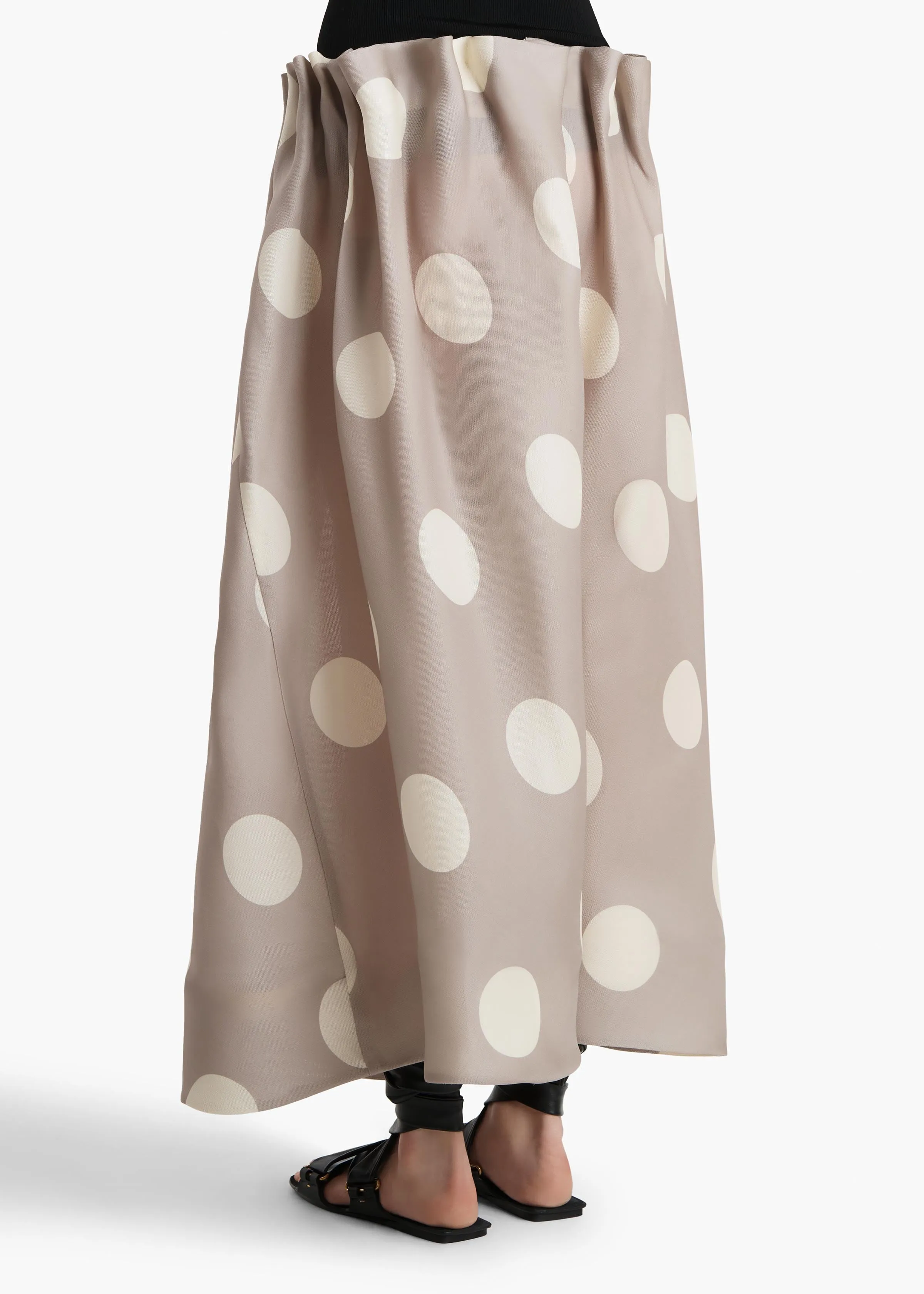Riley Skirt in Tea Stain with White Dots sold by KHAITE product image thumbnail 4
