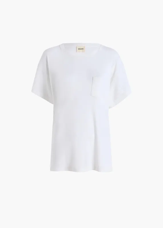 Wanda T-Shirt in White made by KHAITE