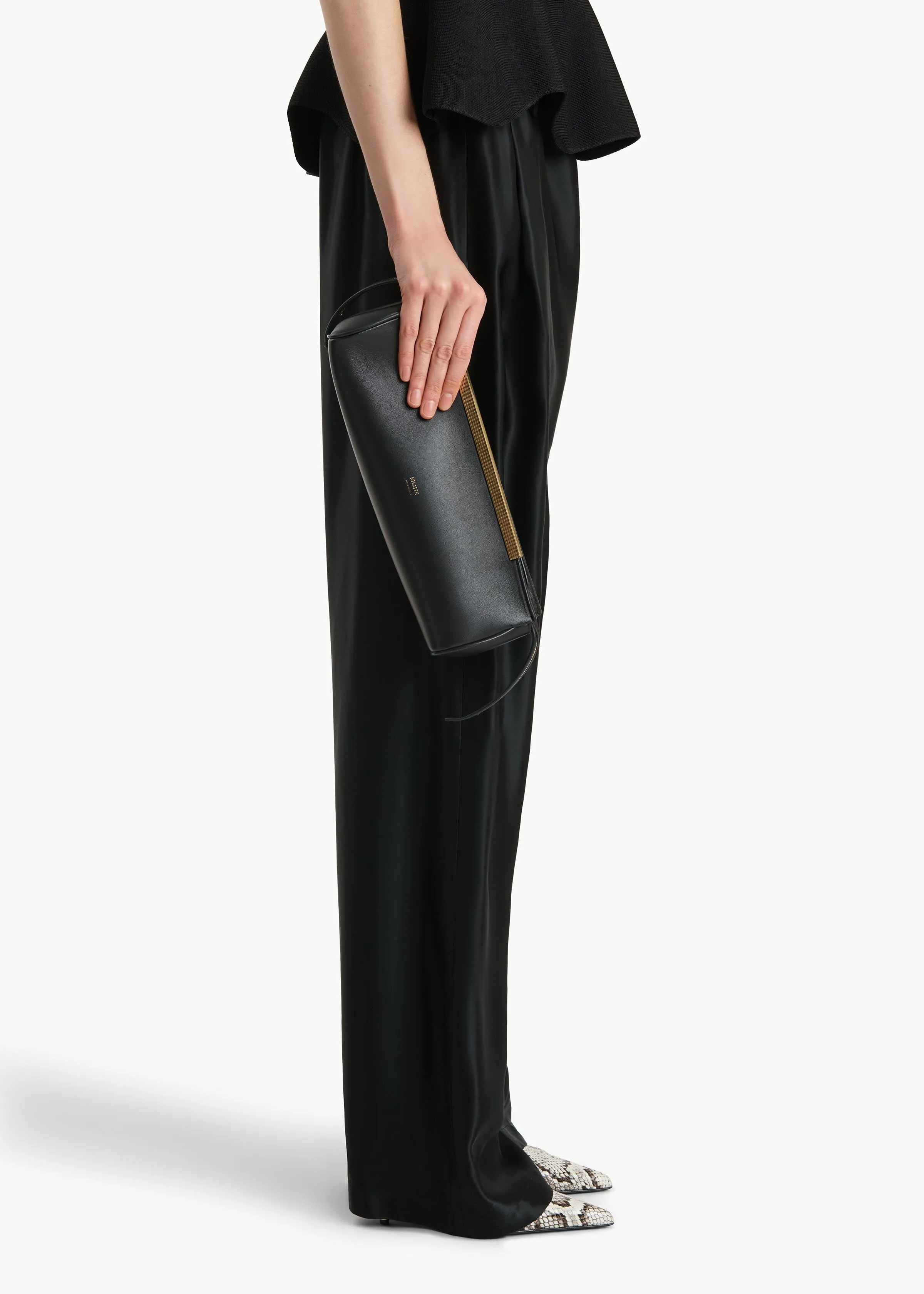 Donna Evening Clutch in Black Leather sold by KHAITE product image thumbnail 5