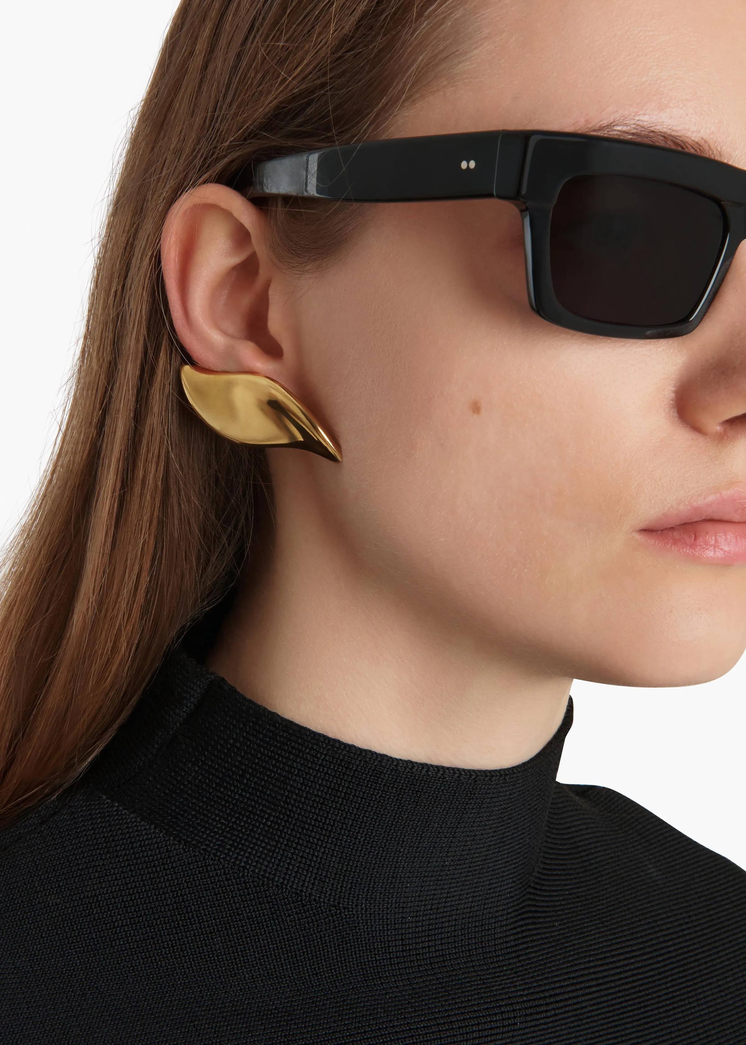 Leaf Earrings in Gold sold by KHAITE product image thumbnail 3