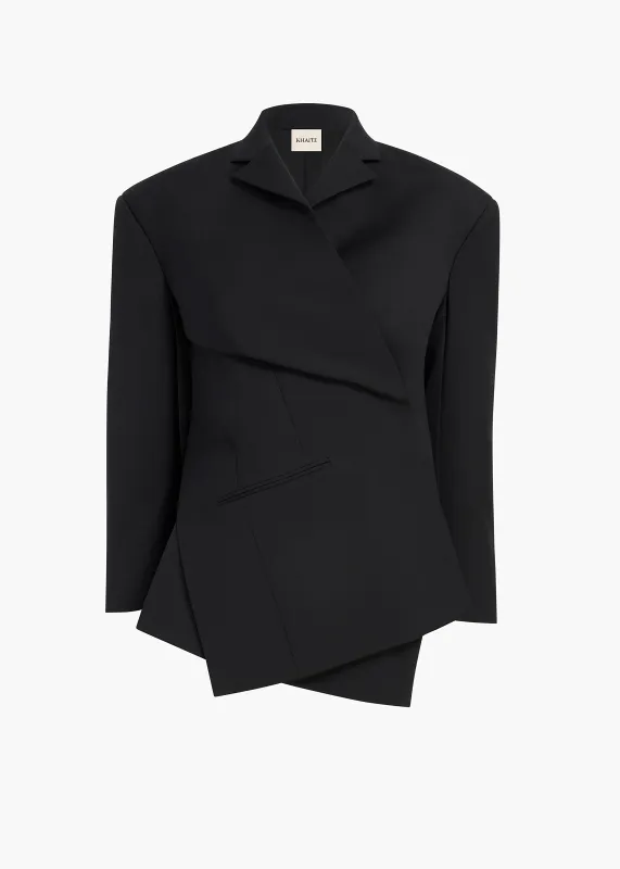 Palto Jacket in Black made by KHAITE