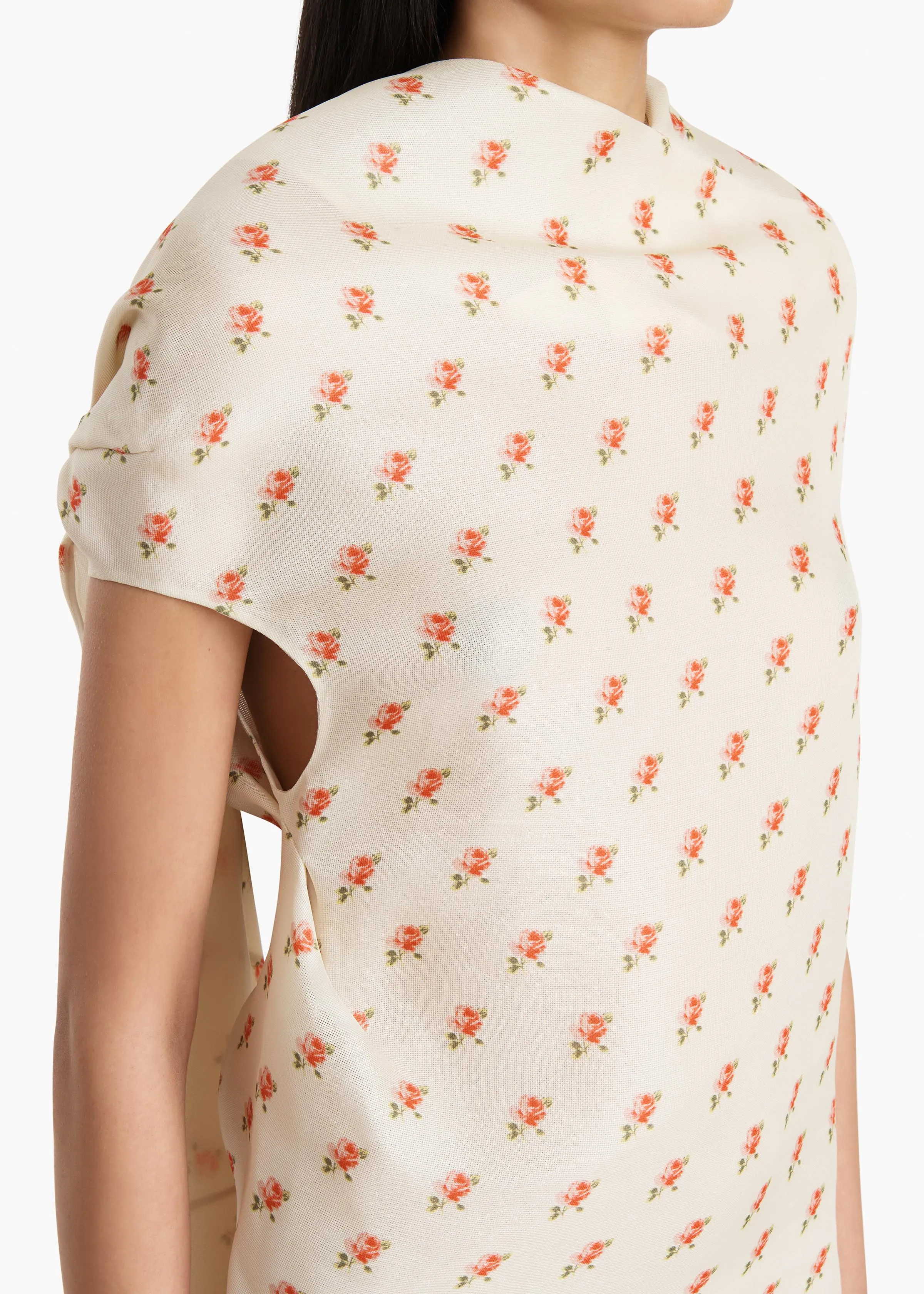 Tatia Dress in Ditsy Rose Print sold by KHAITE product image thumbnail 4