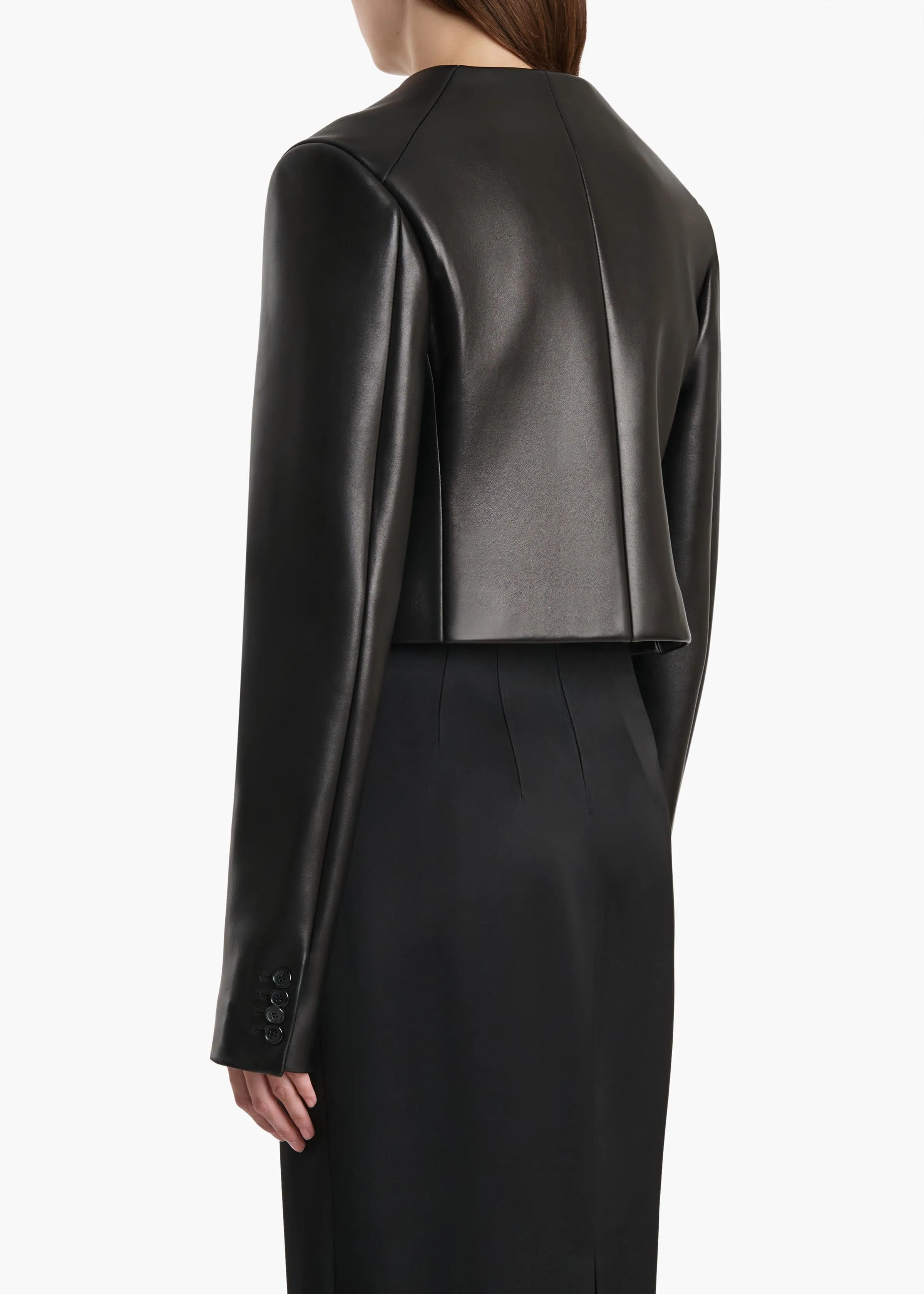 Roto Jacket in Black Leather sold by KHAITE product image thumbnail 4