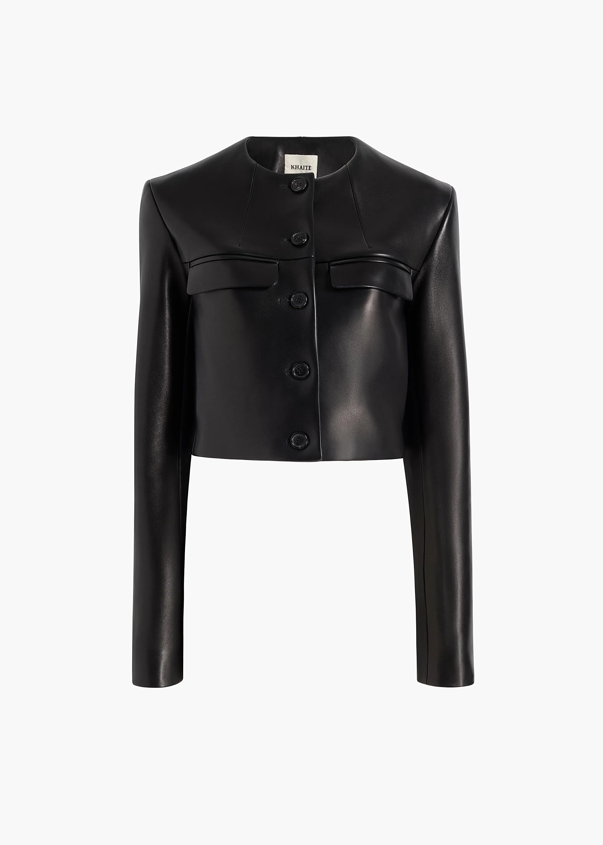 Roto Jacket in Black Leather sold by KHAITE