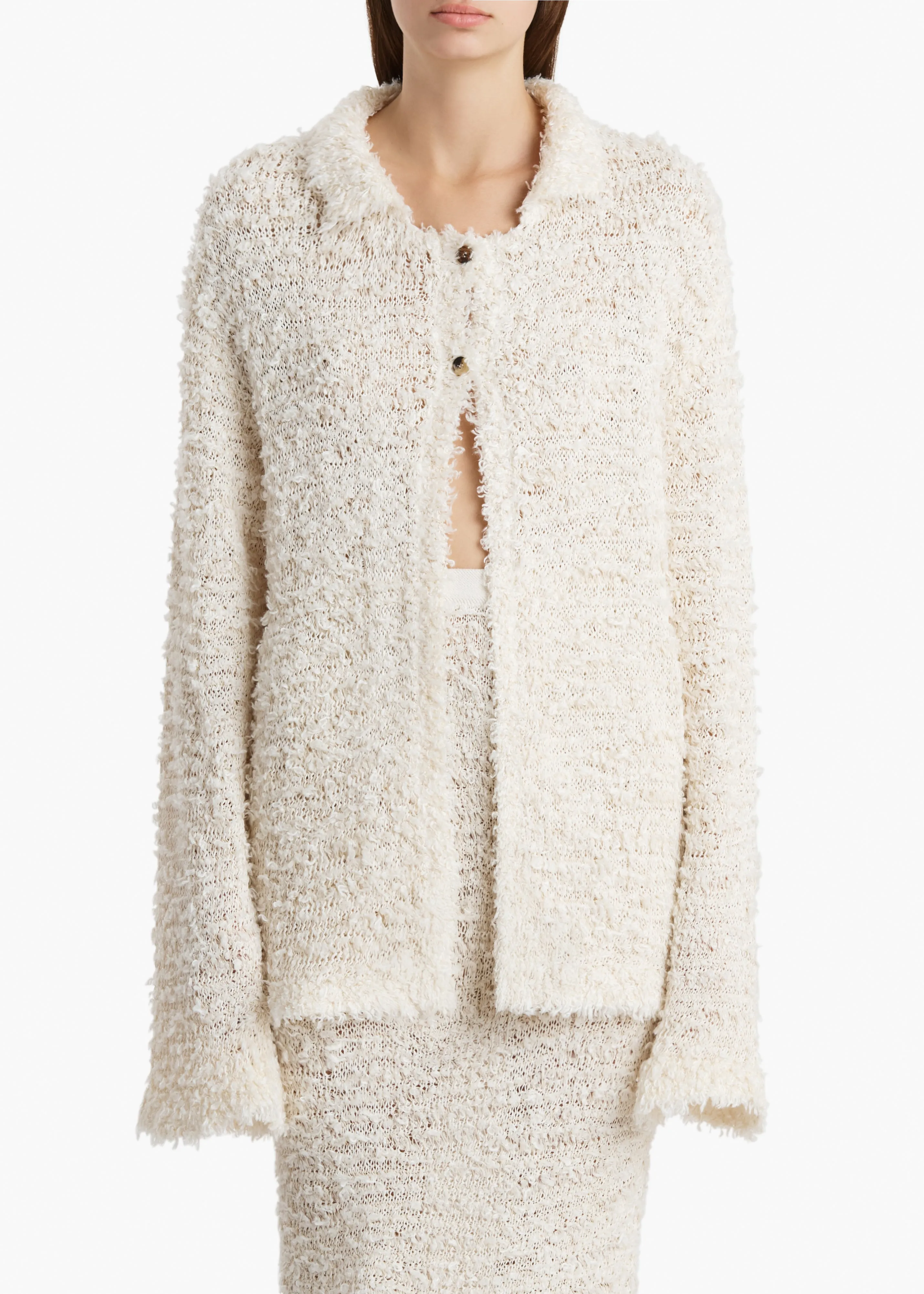 Jannae Cardigan in Ivory sold by KHAITE product image thumbnail 3
