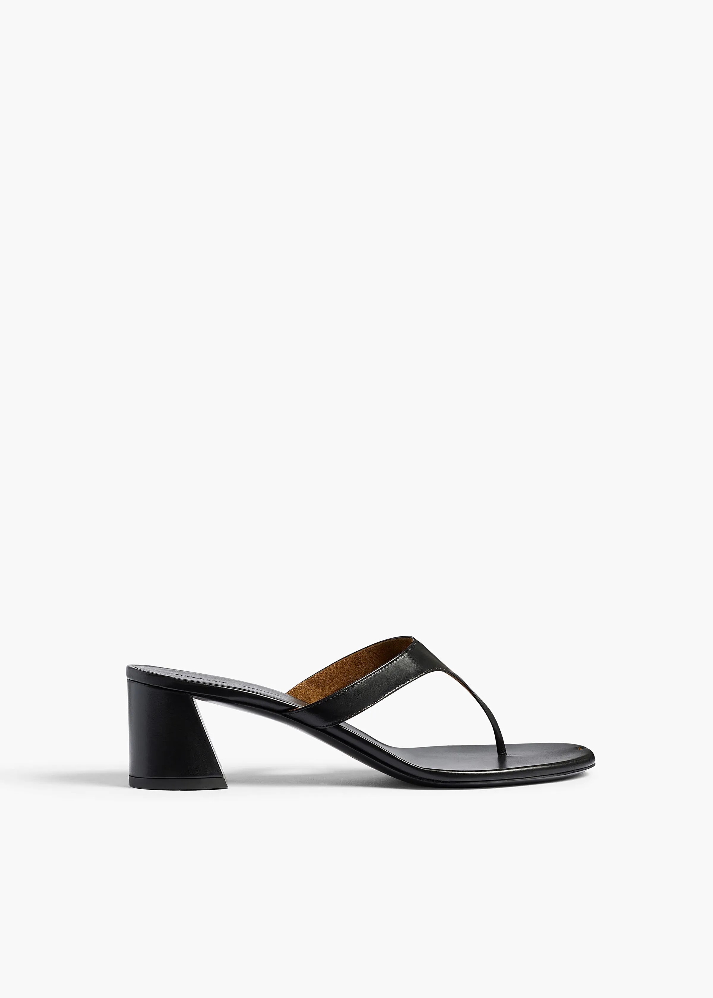 Archer Sandal in Black Leather sold by KHAITE