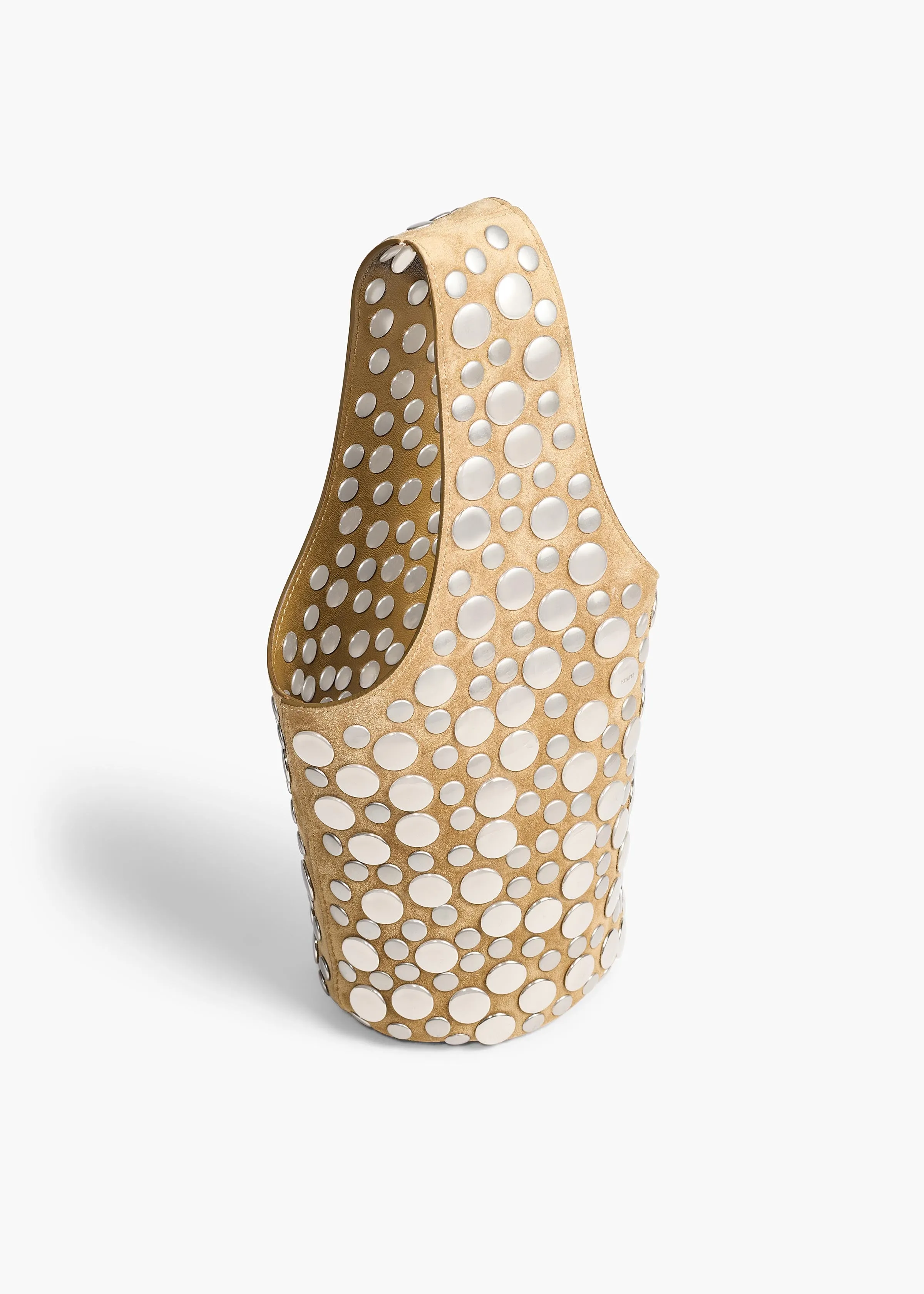 Livia Bag in Mud Suede with Silver Studs sold by KHAITE product image thumbnail 2