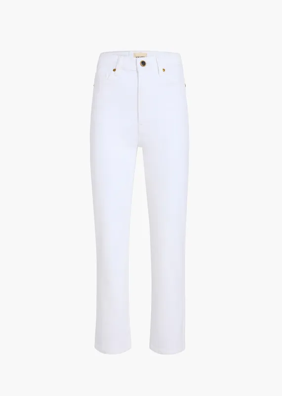 Abigail Stretch Jean in White made by KHAITE