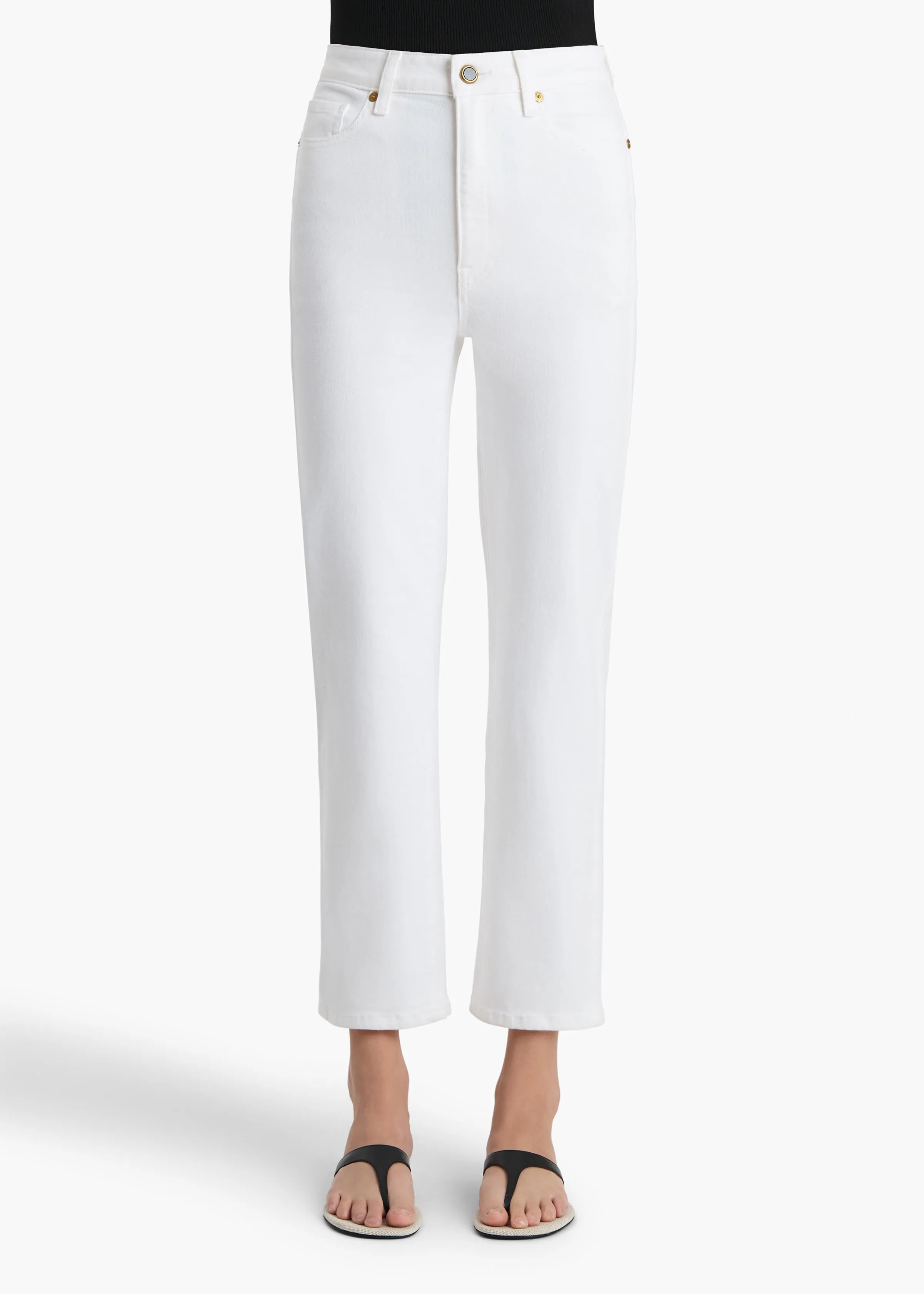 Abigail Stretch Jean in White sold by KHAITE product image thumbnail 3
