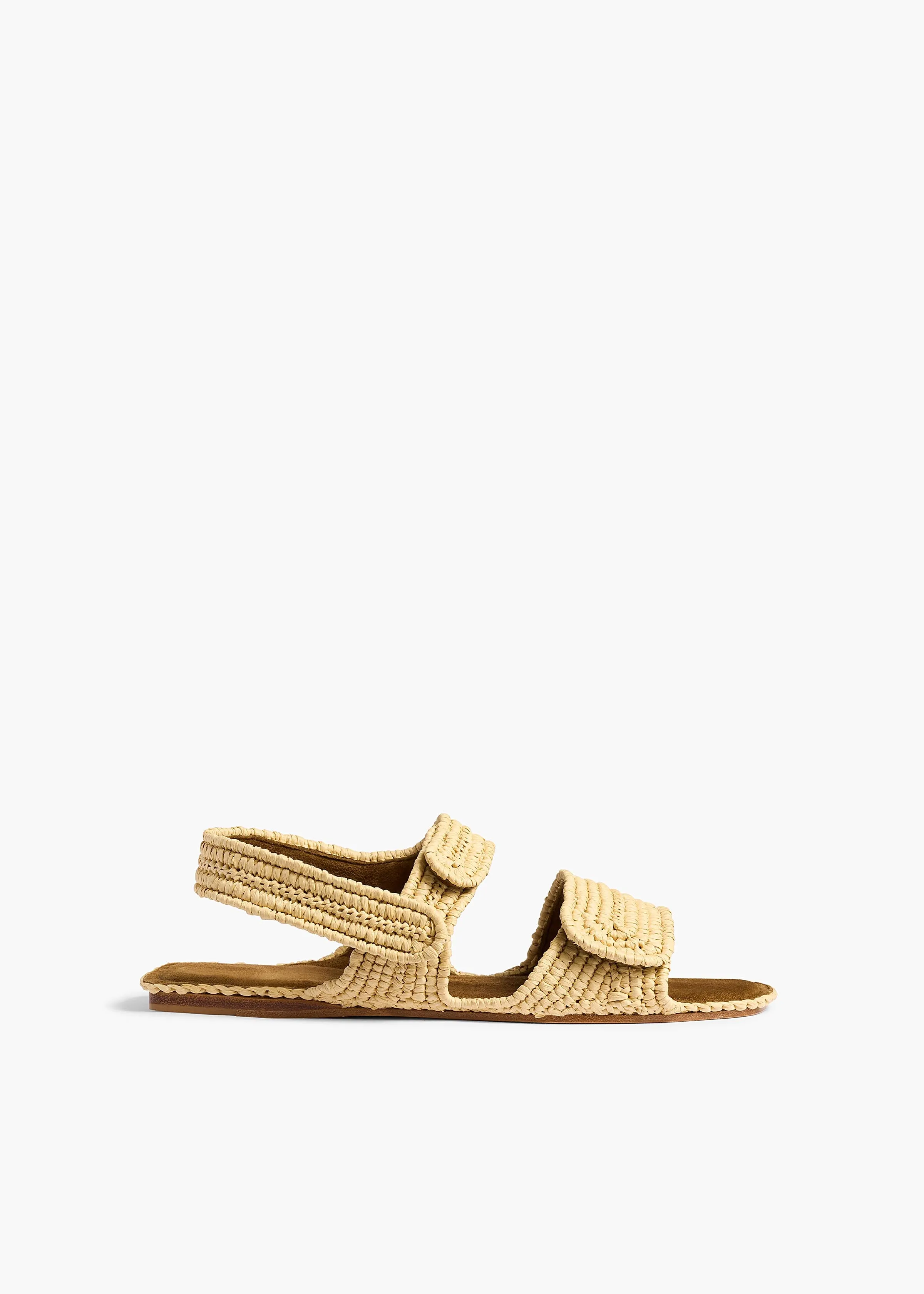 Boden Sandal in Natural Raffia sold by KHAITE