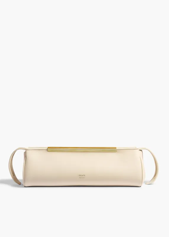 Donna Evening Clutch in Cream Leather made by KHAITE