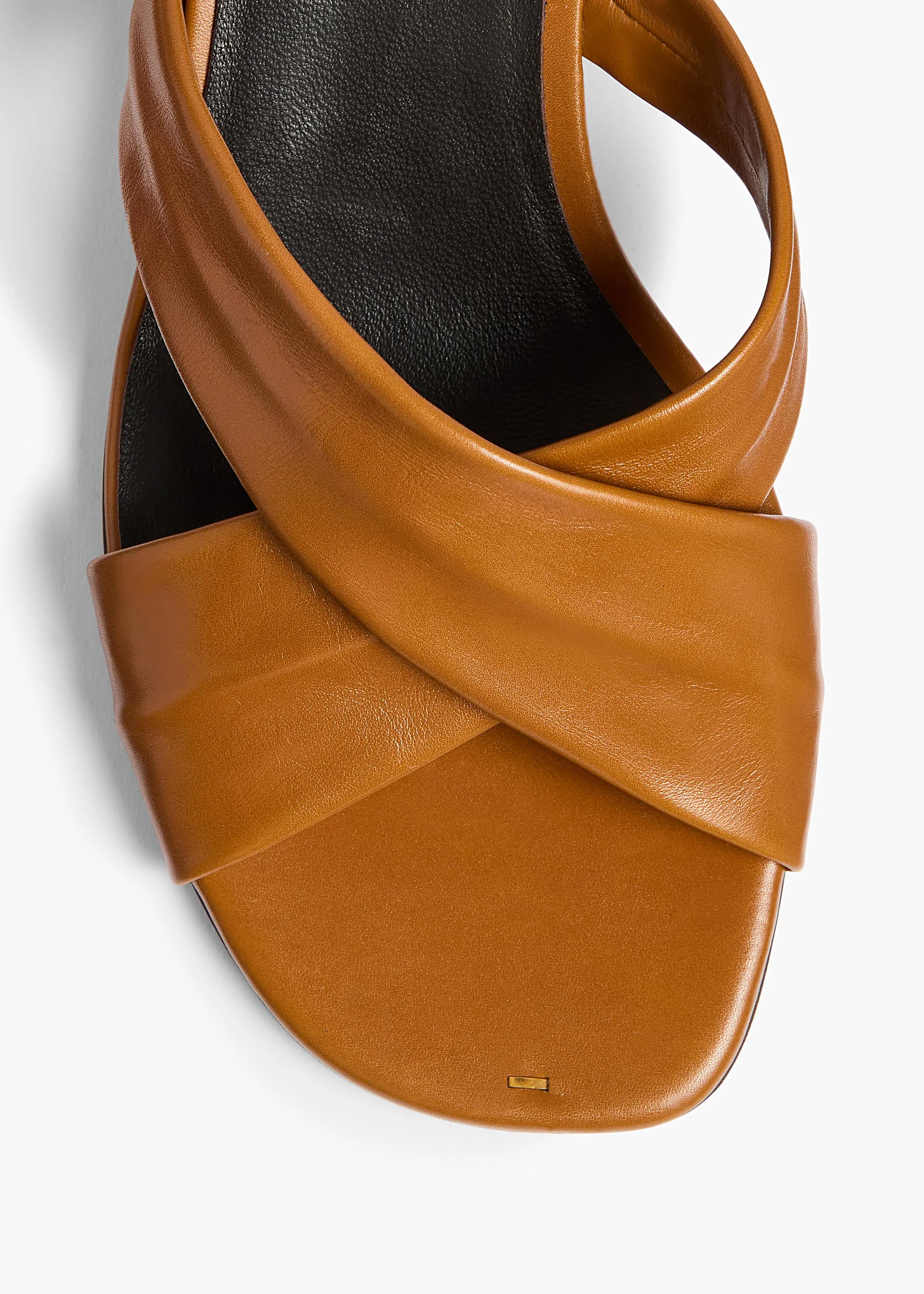 Liria Sandal in Cuoio Glazed Leather sold by KHAITE product image thumbnail 3
