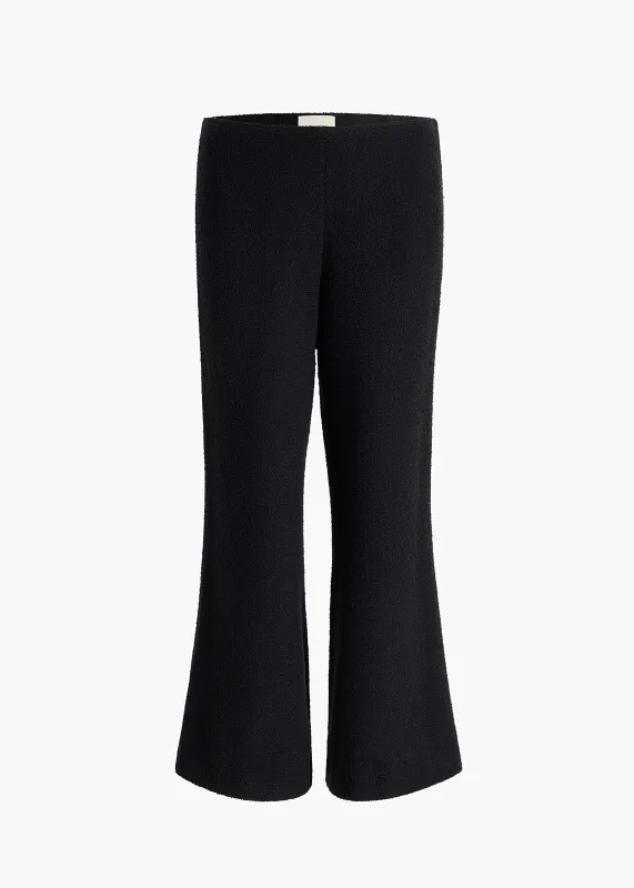 Walter Pant in Black Textured Giro Inglese made by KHAITE
