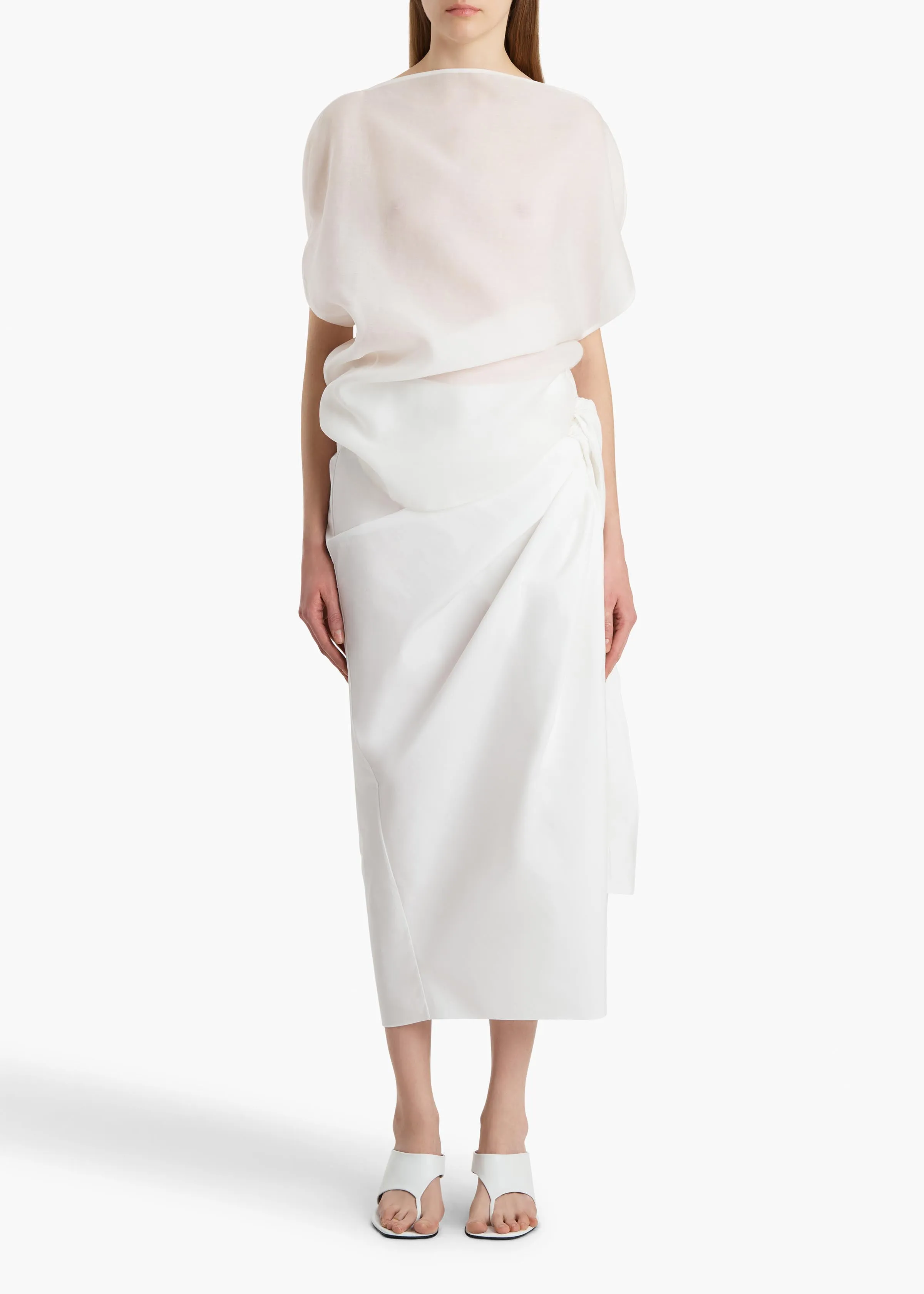 Shay Skirt in Chalk sold by KHAITE product image thumbnail 2