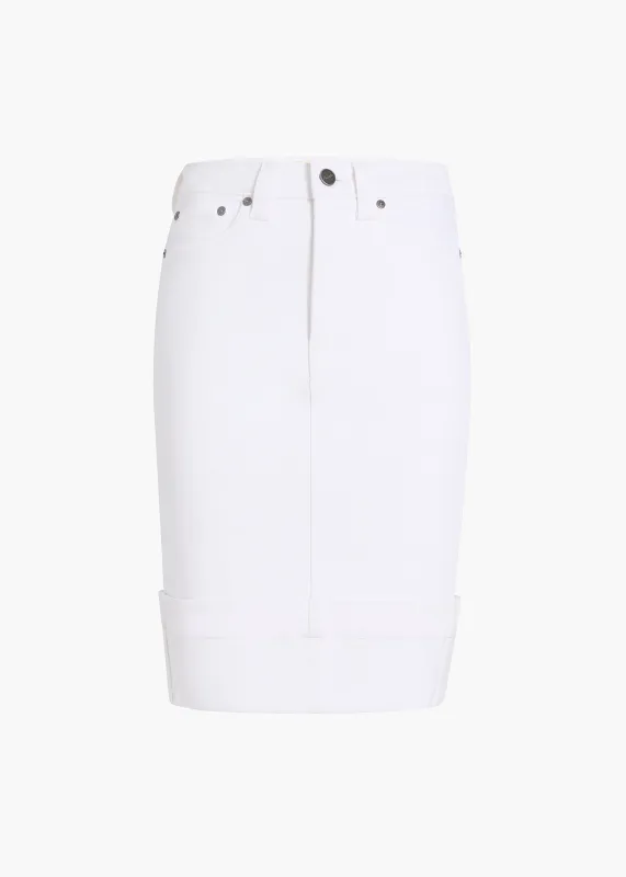 Kendra Skirt in White made by KHAITE