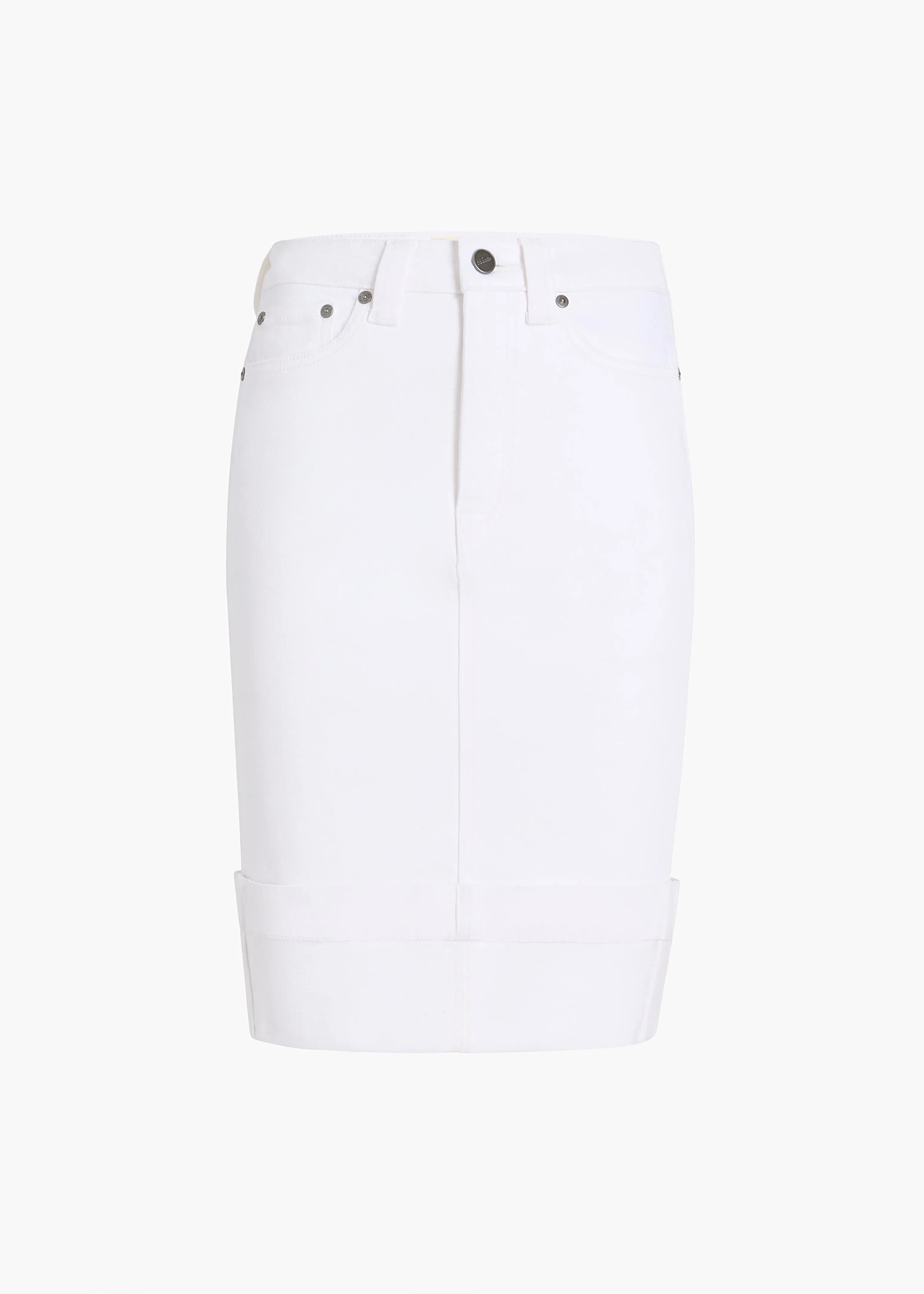 Kendra Skirt in White sold by KHAITE