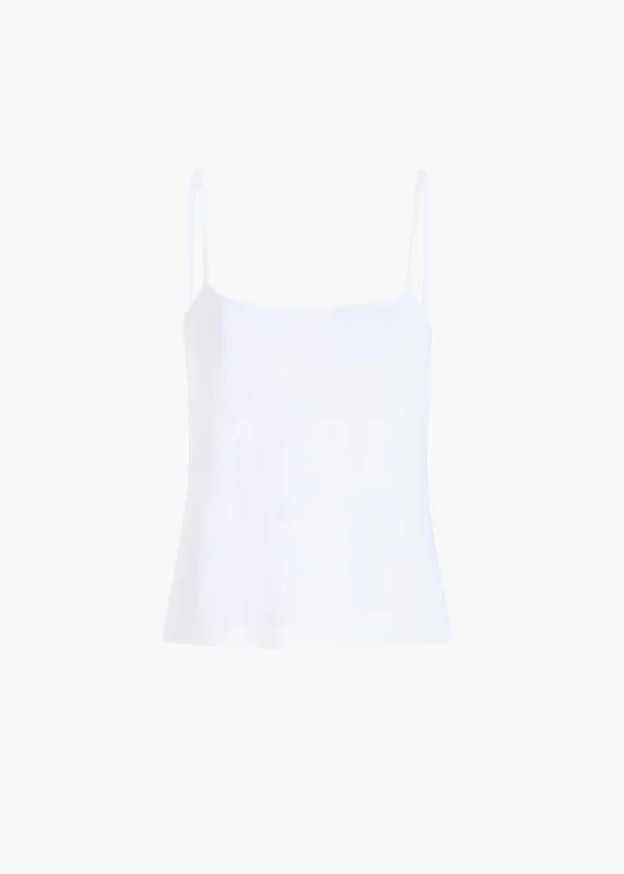 Moss Cami in White made by KHAITE