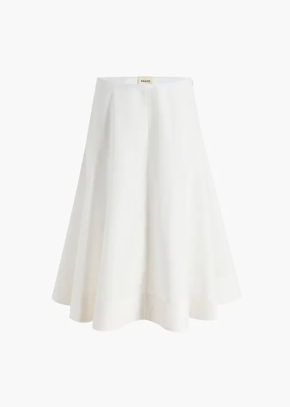 Artin Skirt in Chalk made by KHAITE