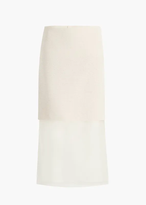 Sybil Skirt in Natural made by KHAITE