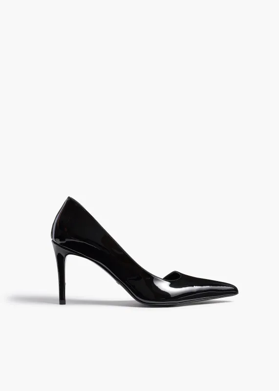 Jett D'Orsay Pump in Black Patent Leather made by KHAITE