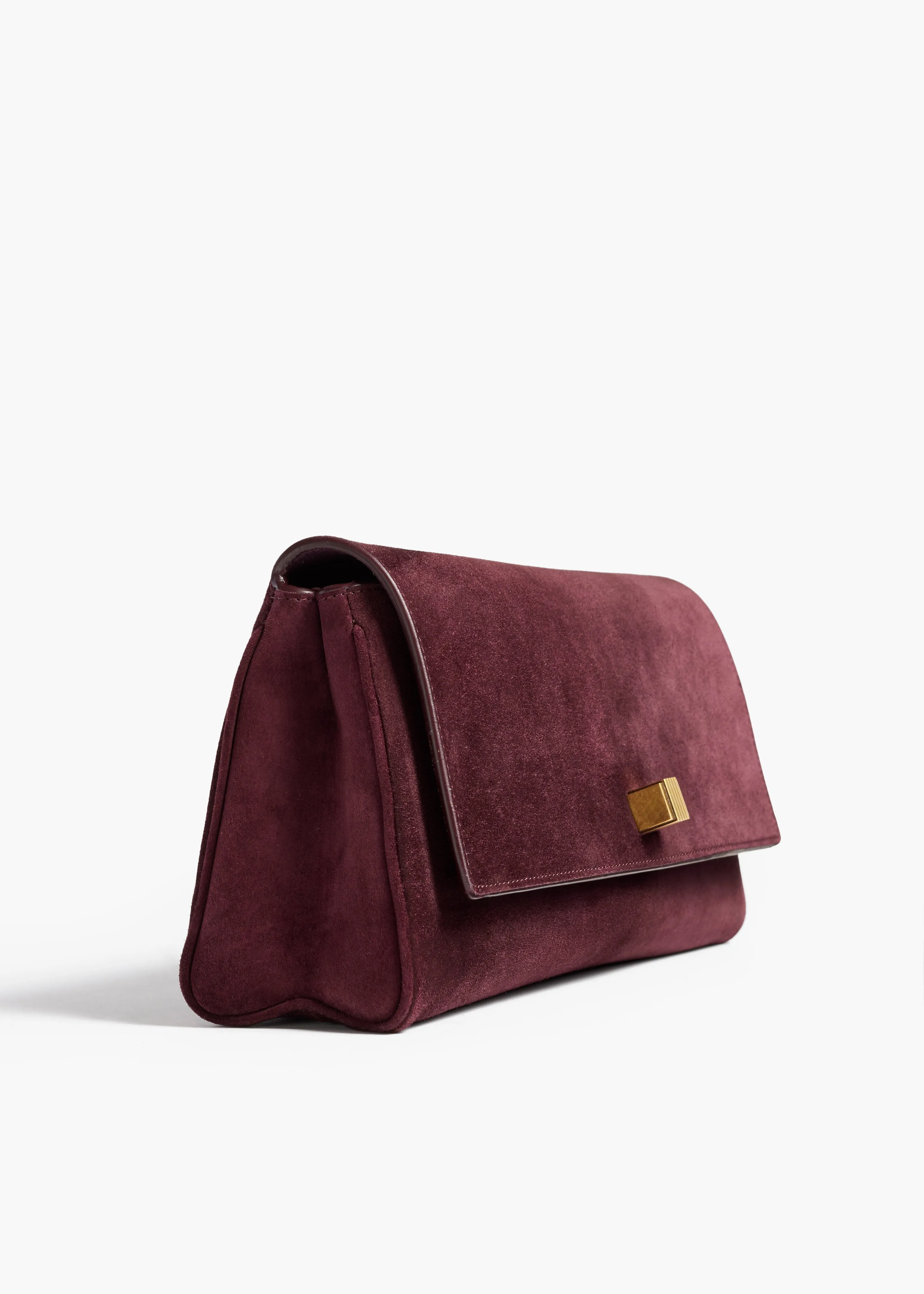 Audrey Clutch in Rouge Noir Suede sold by KHAITE product image thumbnail 4