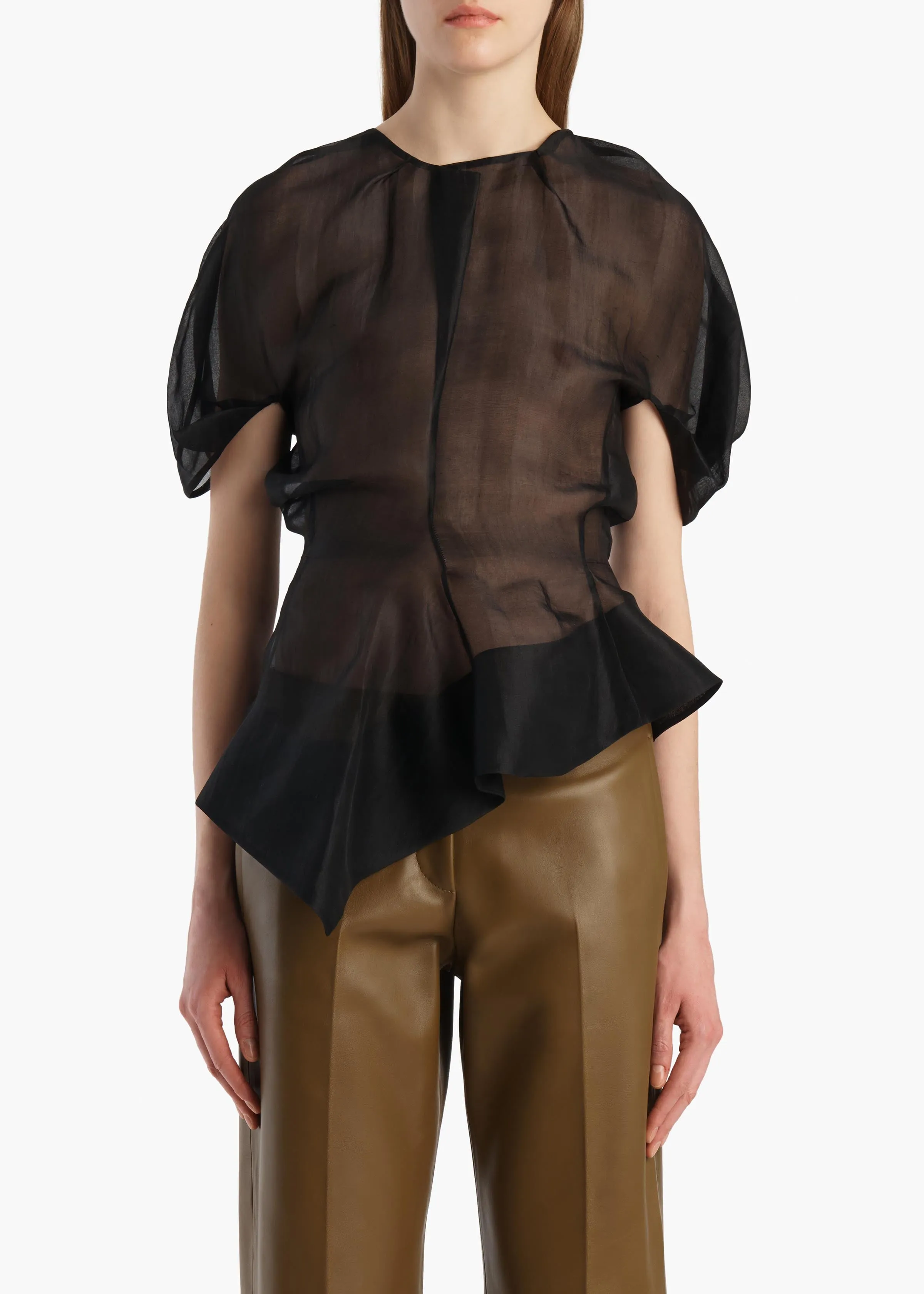Rumi Top in Black Silk sold by KHAITE product image thumbnail 3