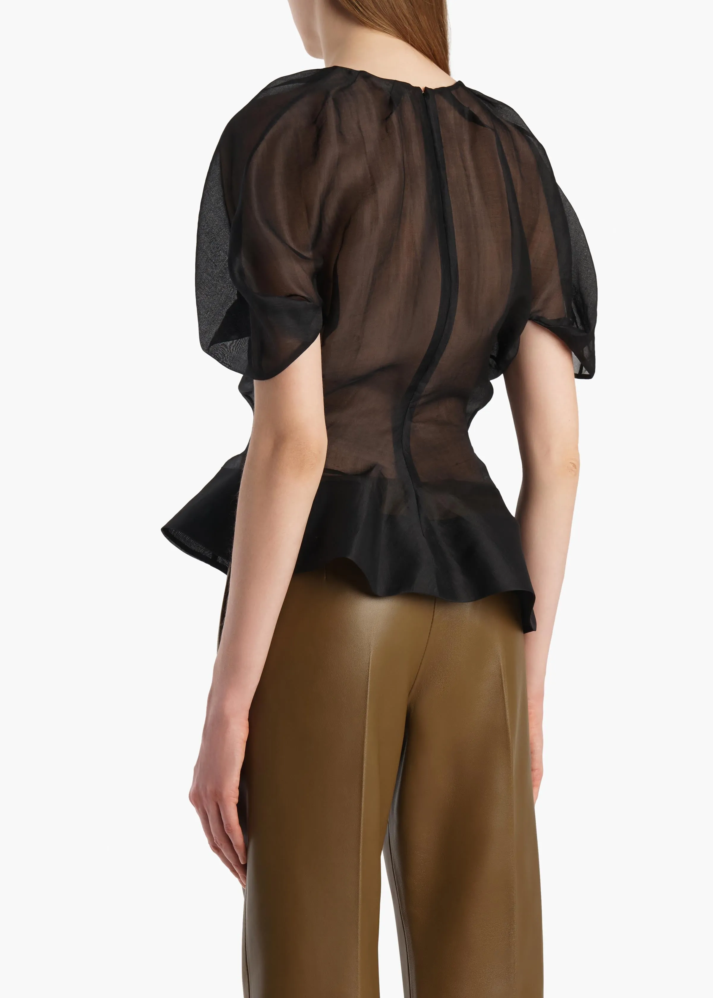 Rumi Top in Black Silk sold by KHAITE product image thumbnail 4