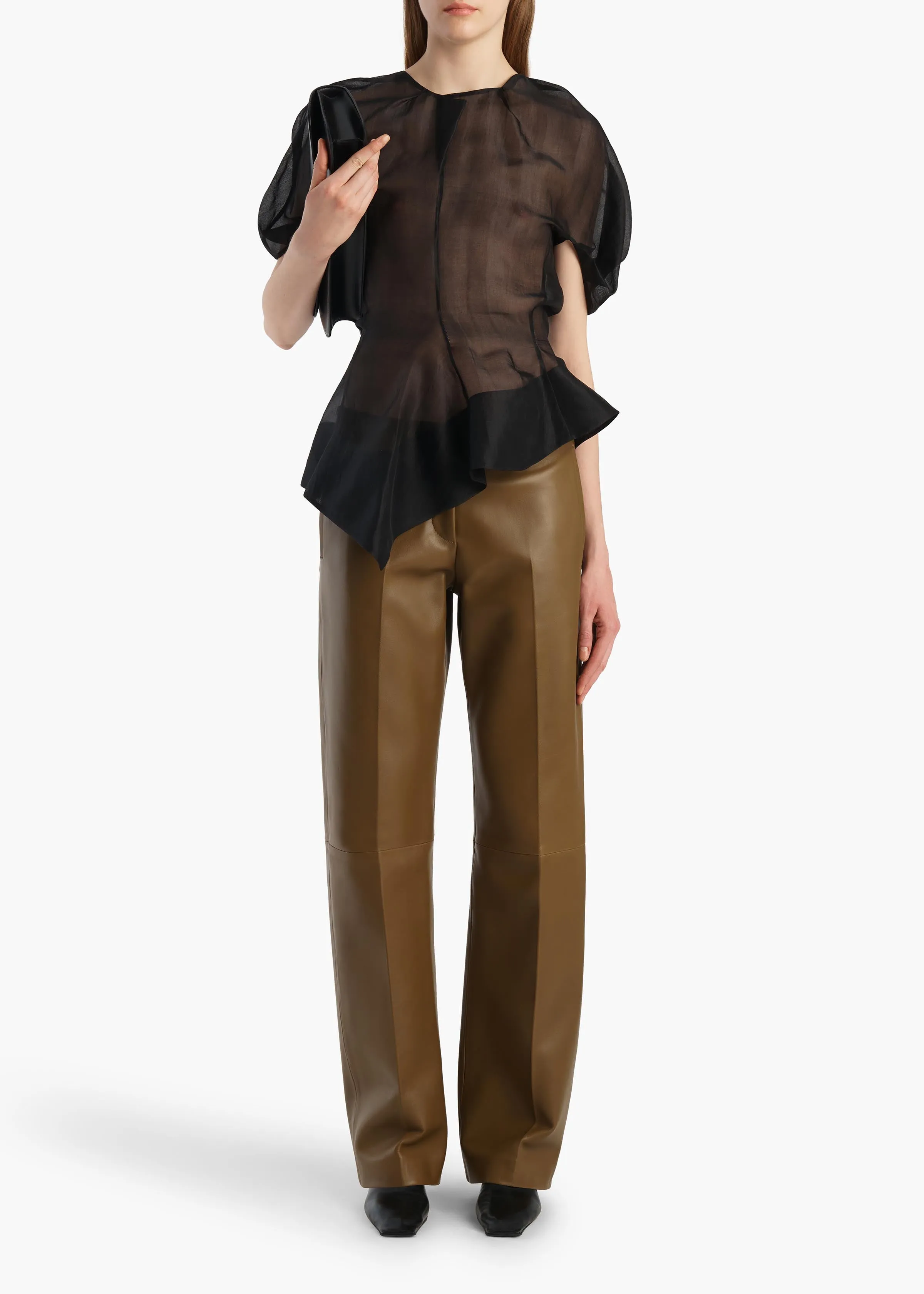 Rumi Top in Black Silk sold by KHAITE product image thumbnail 2