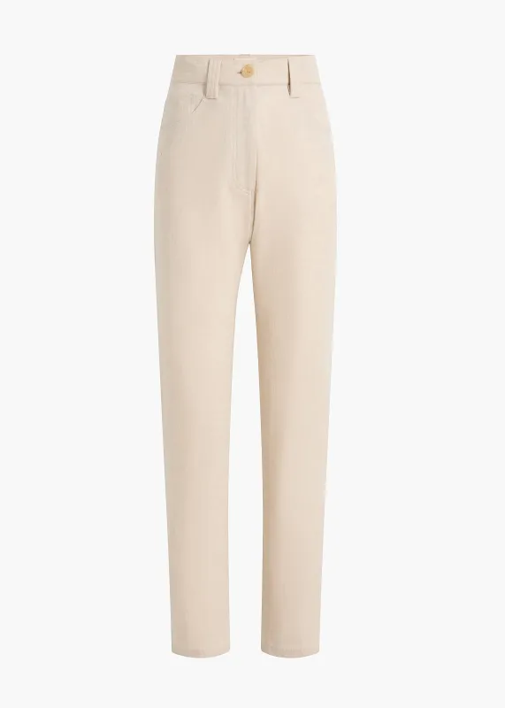 Callum Pant in Oatmeal made by KHAITE