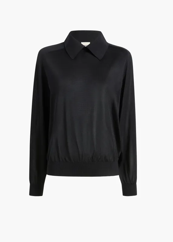 Alexa Top in Black made by KHAITE