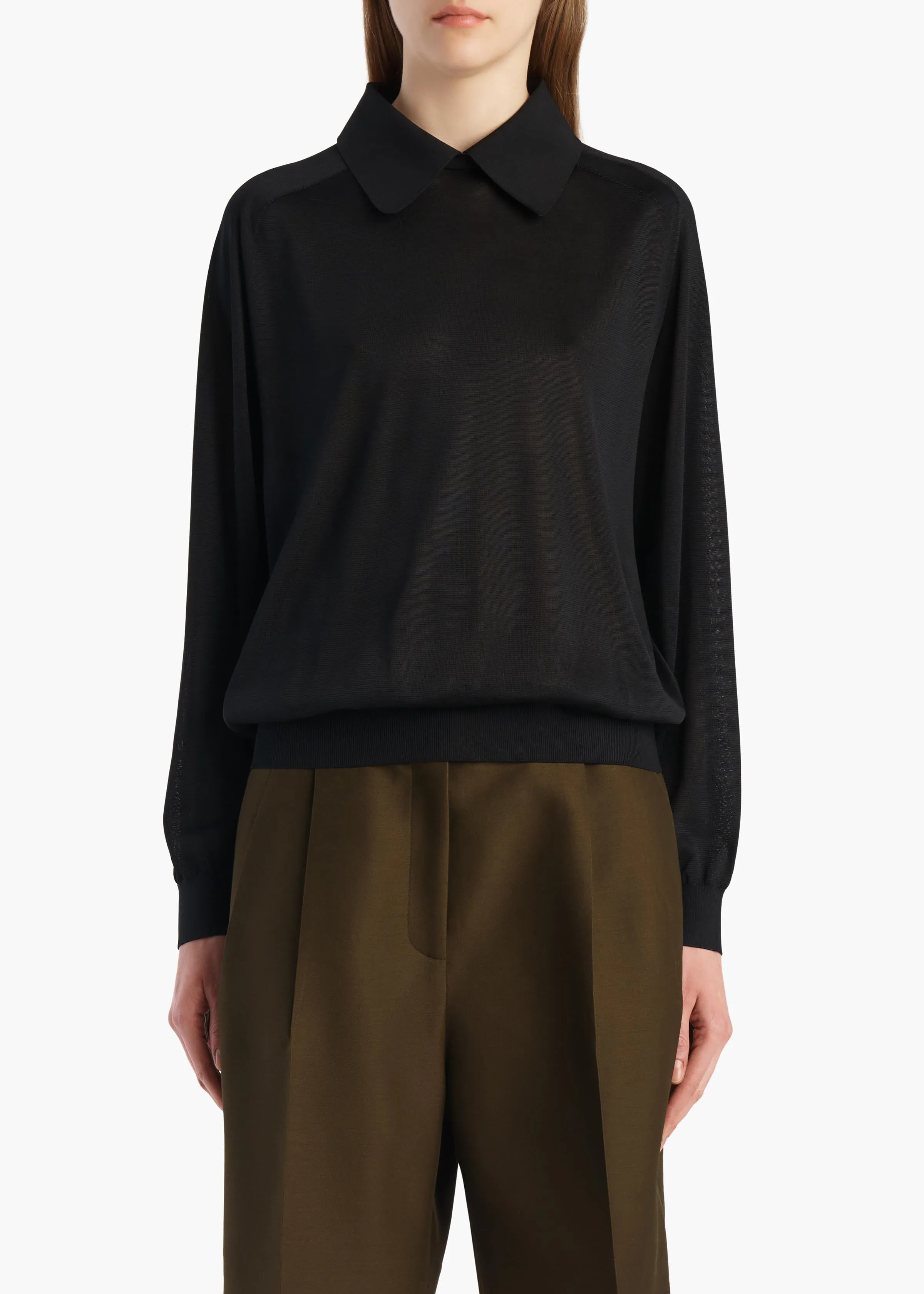 Alexa Top in Black sold by KHAITE product image thumbnail 3