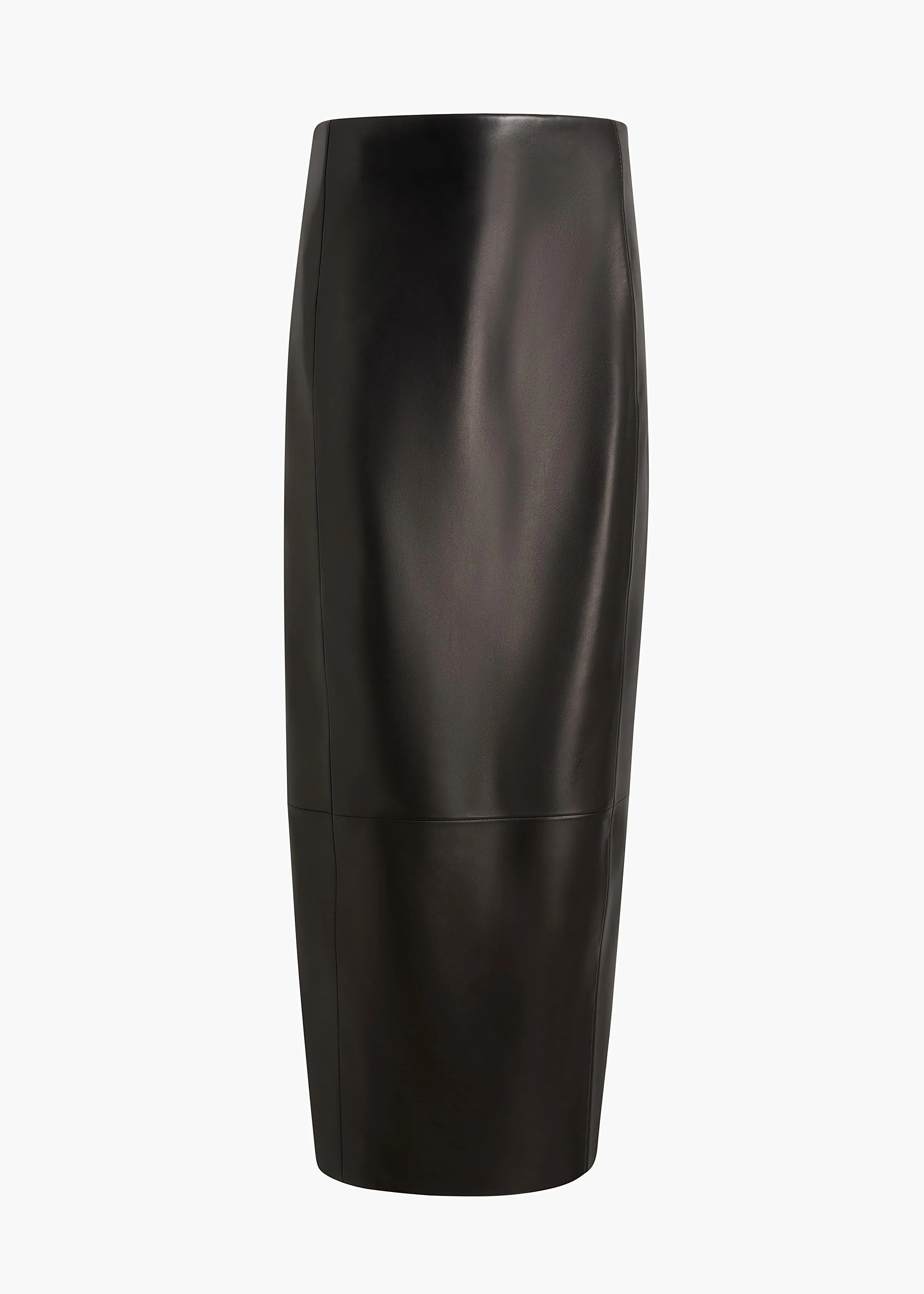 Lyle Skirt in Black Leather sold by KHAITE