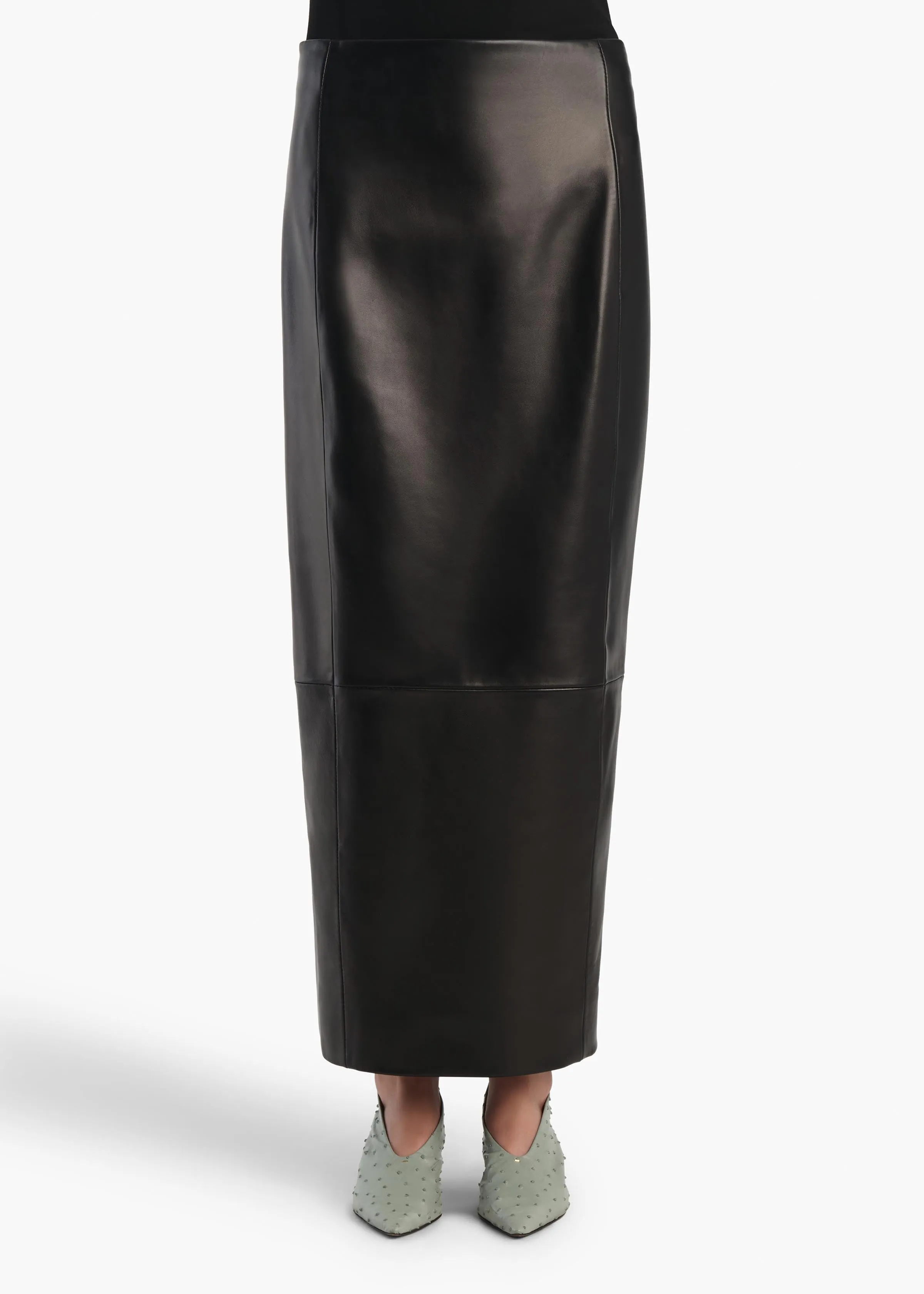 Lyle Skirt in Black Leather sold by KHAITE product image thumbnail 3