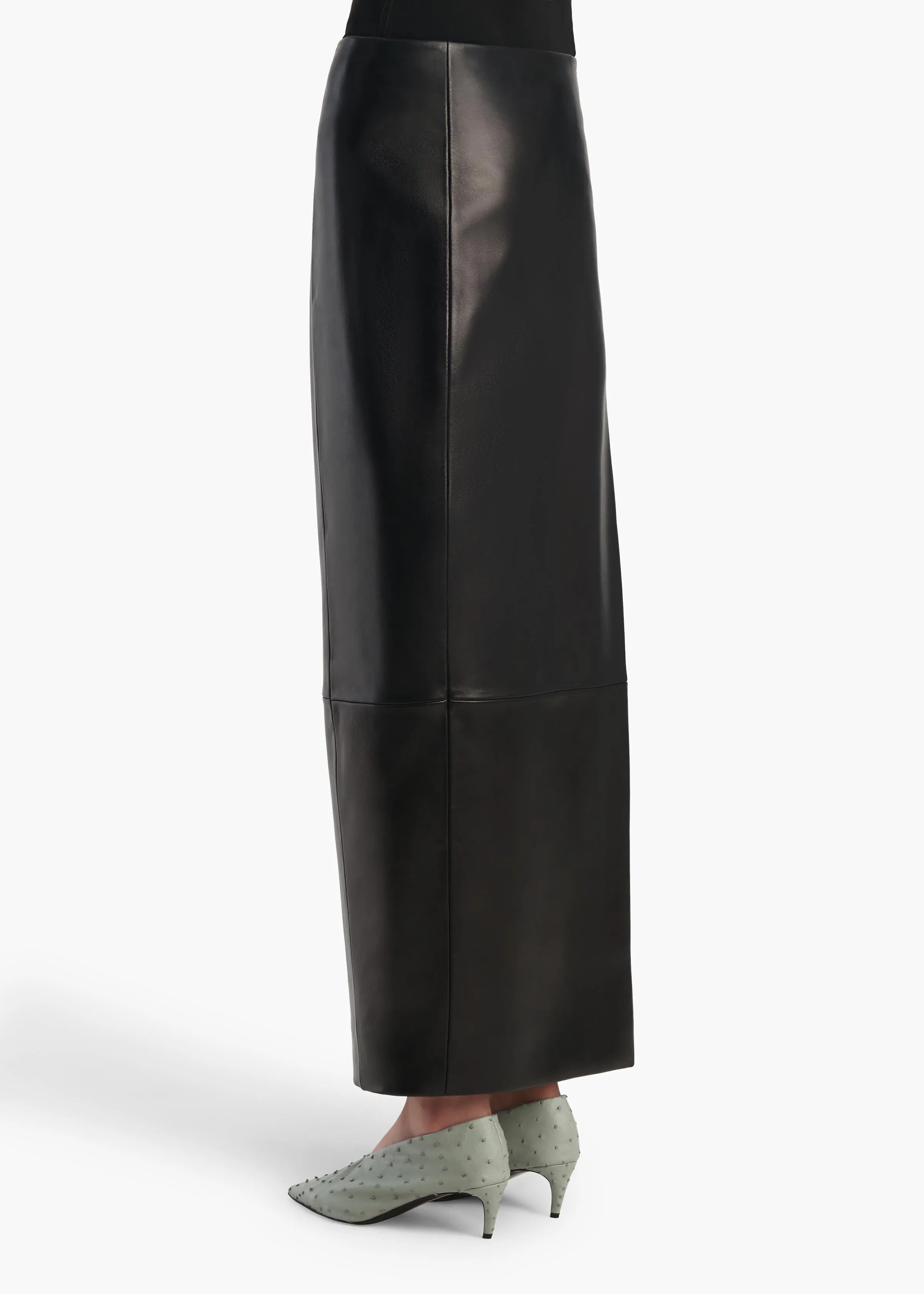 Lyle Skirt in Black Leather sold by KHAITE product image thumbnail 4